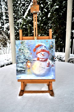 Happy snowman 30X30