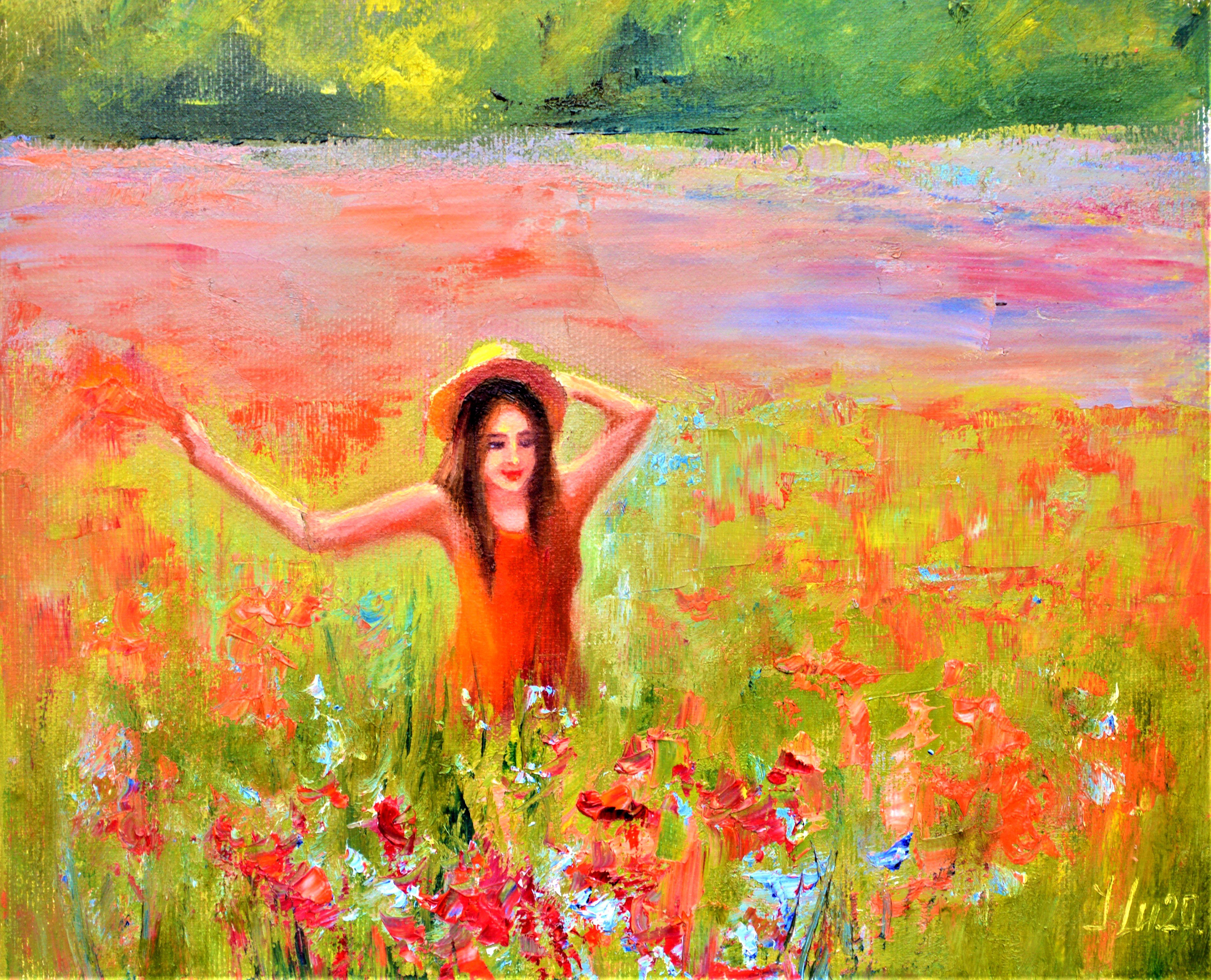 Happy summer 25X30 oil, Valentine’s Day gifts art For Sale 6