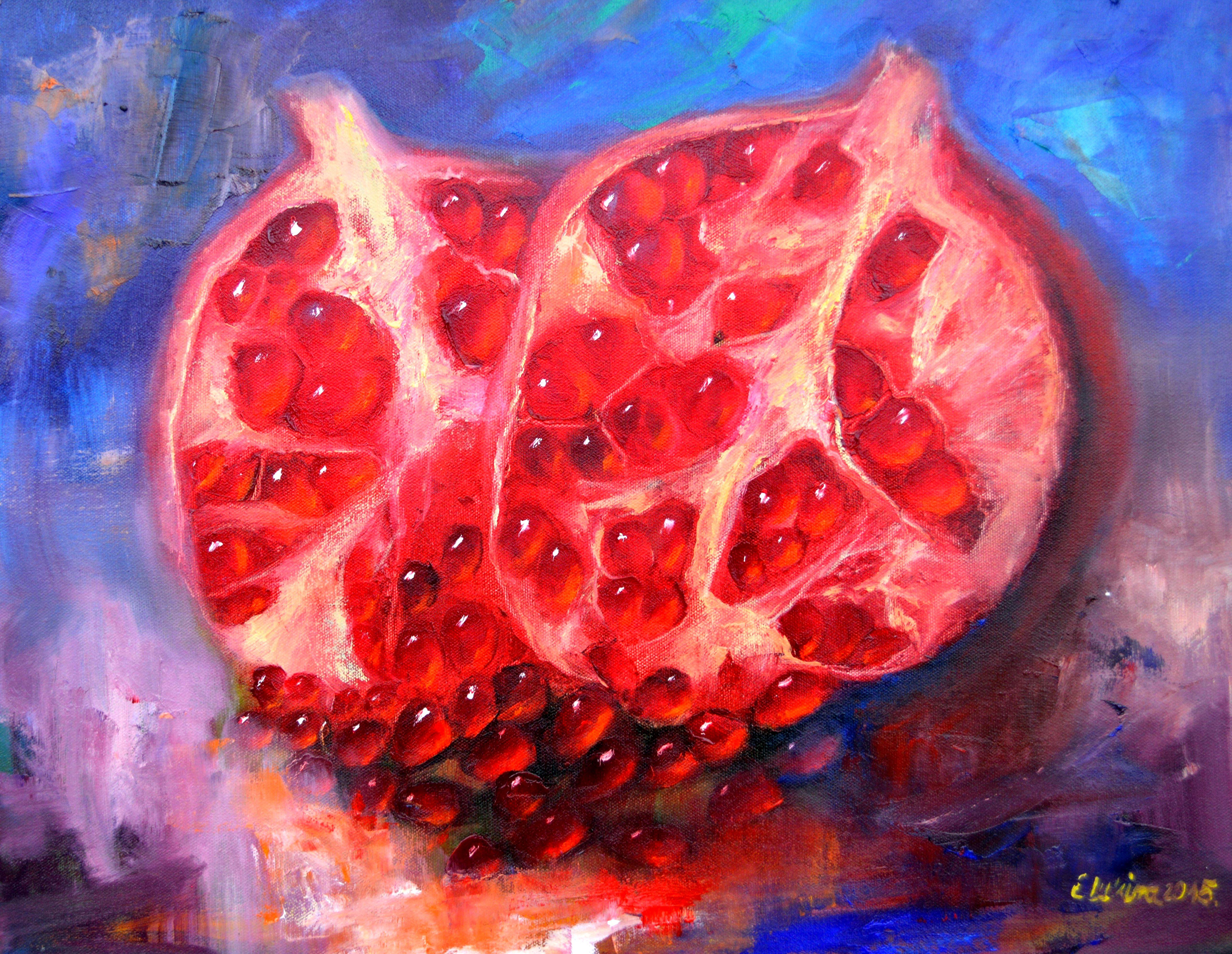 Elena Lukina Interior Painting - Рicturesque pomegranate