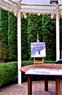 Impromptu with a Christmas tree 40X40