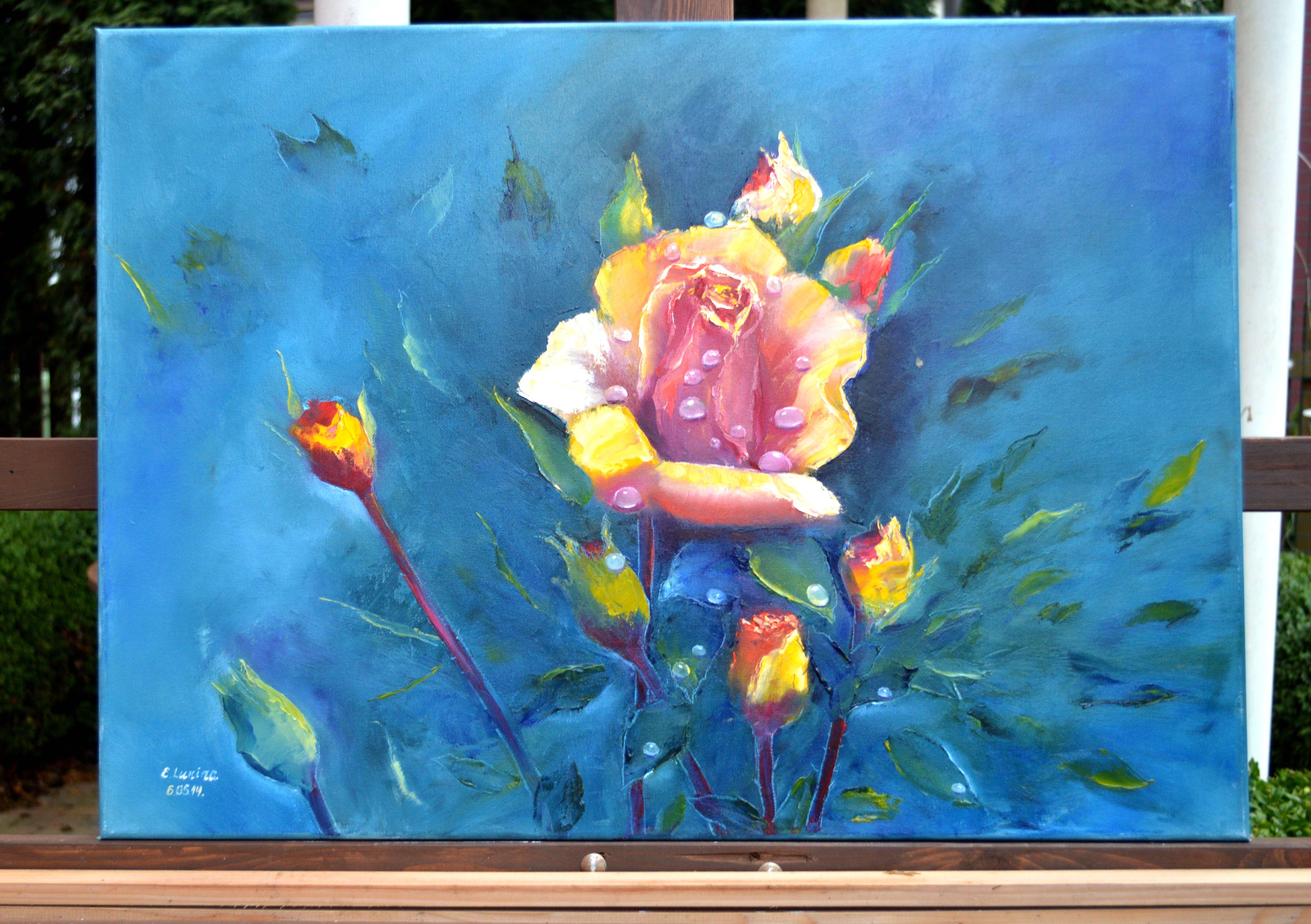 In Kingdom of roses - Painting by Elena Lukina