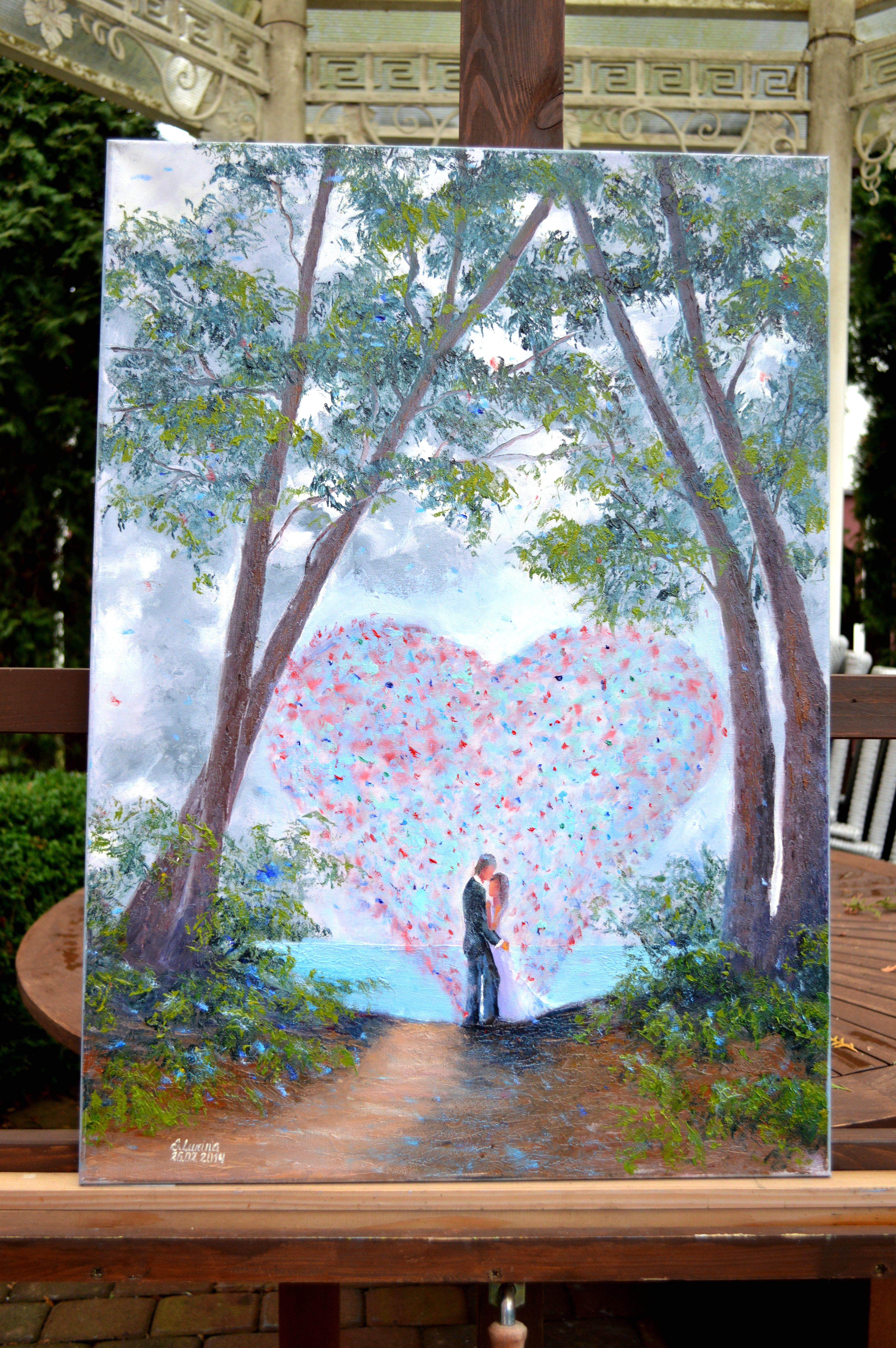 In diesem Tag. 70X50 Ölgemälde – Painting von Elena Lukina