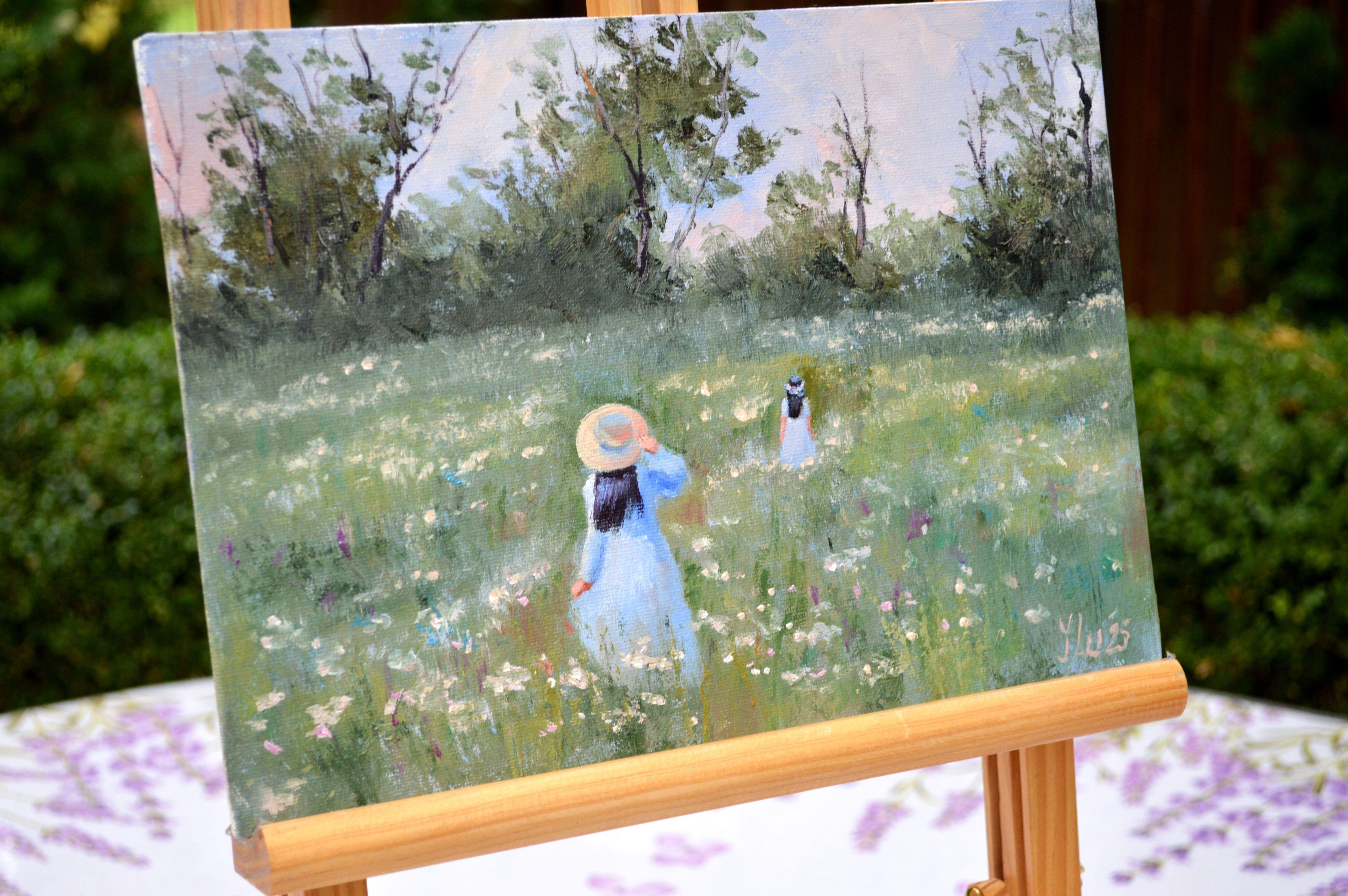 In den Wildblumen (Expressionismus), Painting, von Elena Lukina