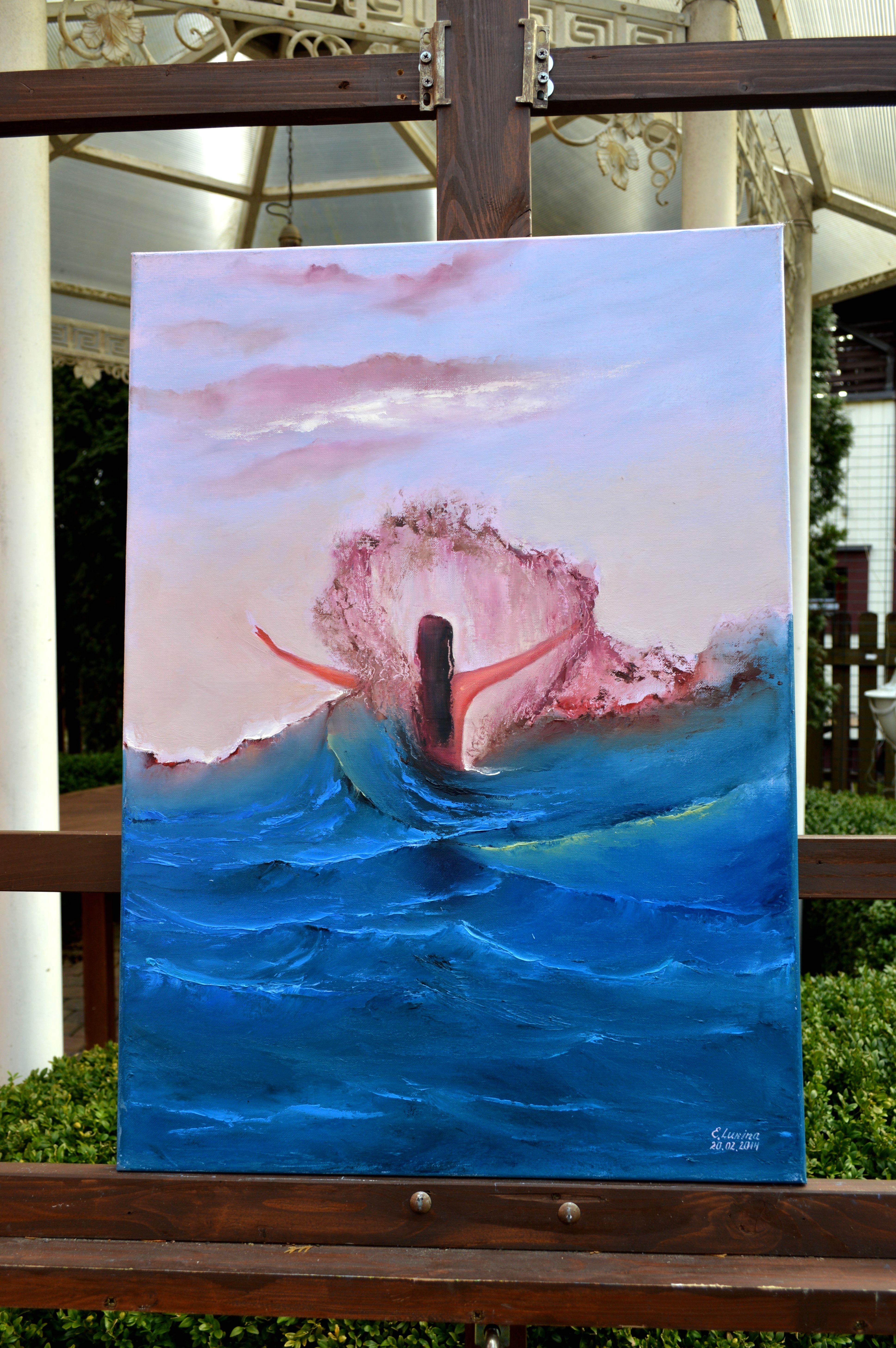 En cálidas salpicaduras - Painting de Elena Lukina