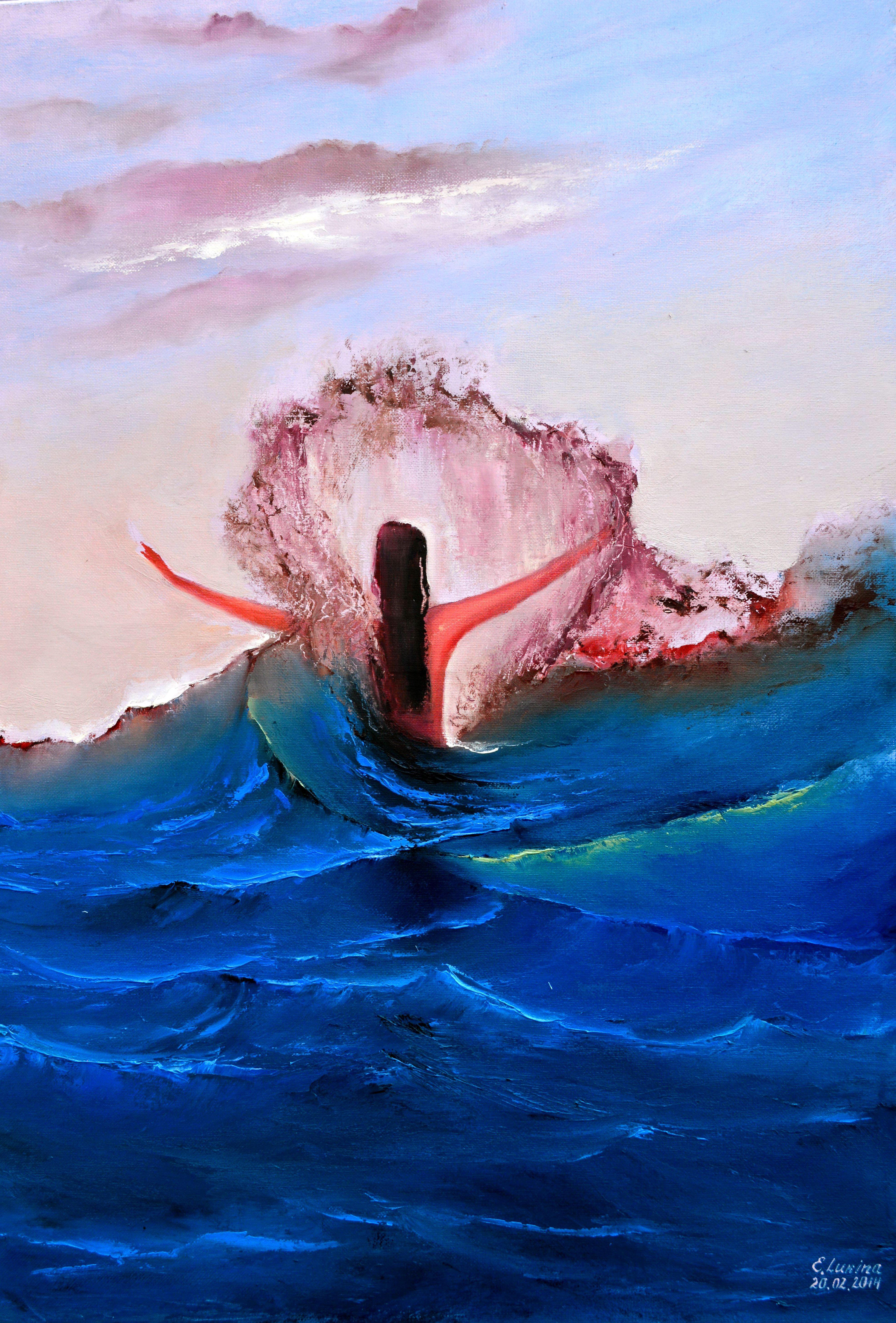 Figurative Painting de Elena Lukina - En cálidas salpicaduras
