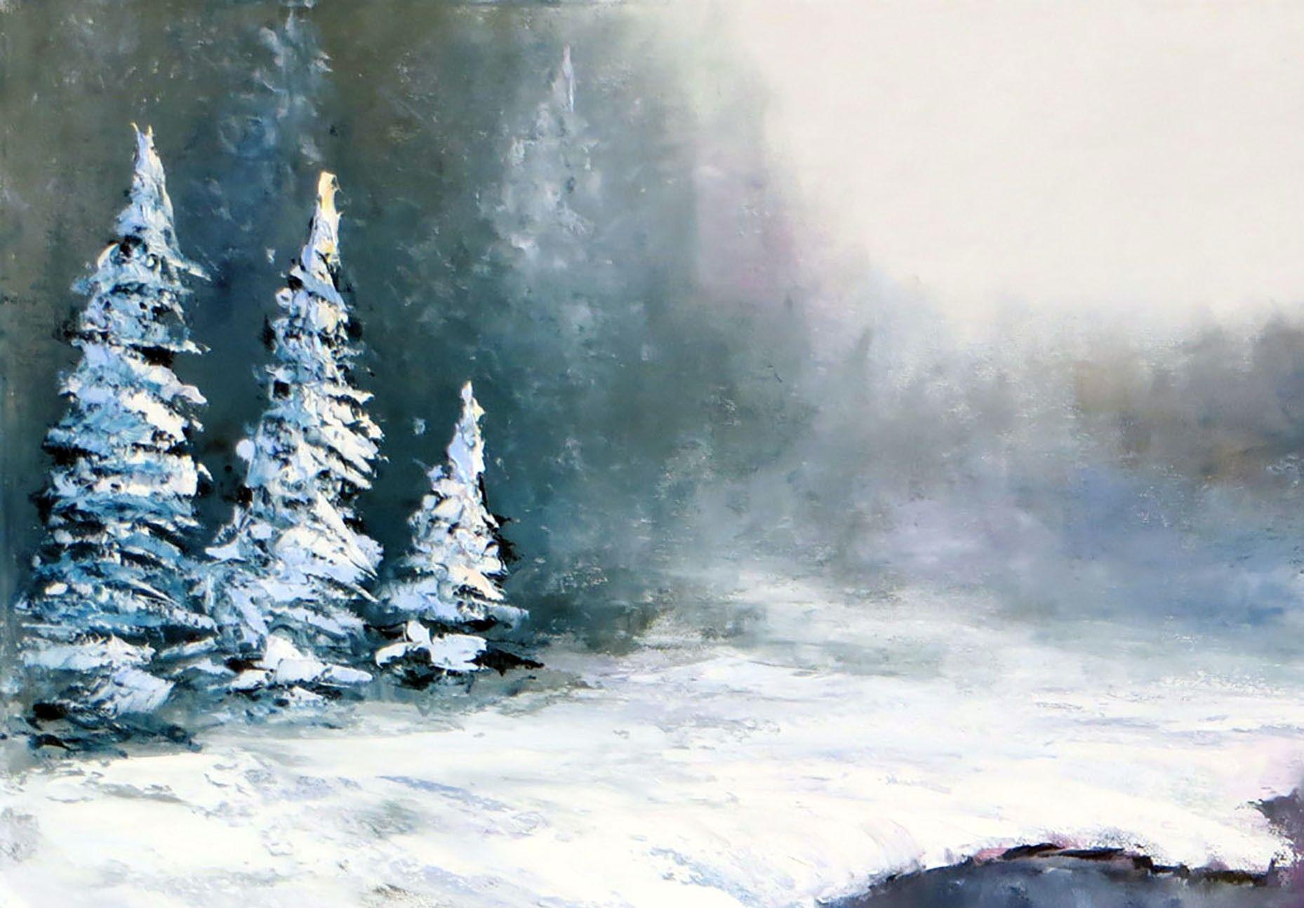 WINTER SALE! Into the forest to cut down Christmas tree 50X70 For Sale 7