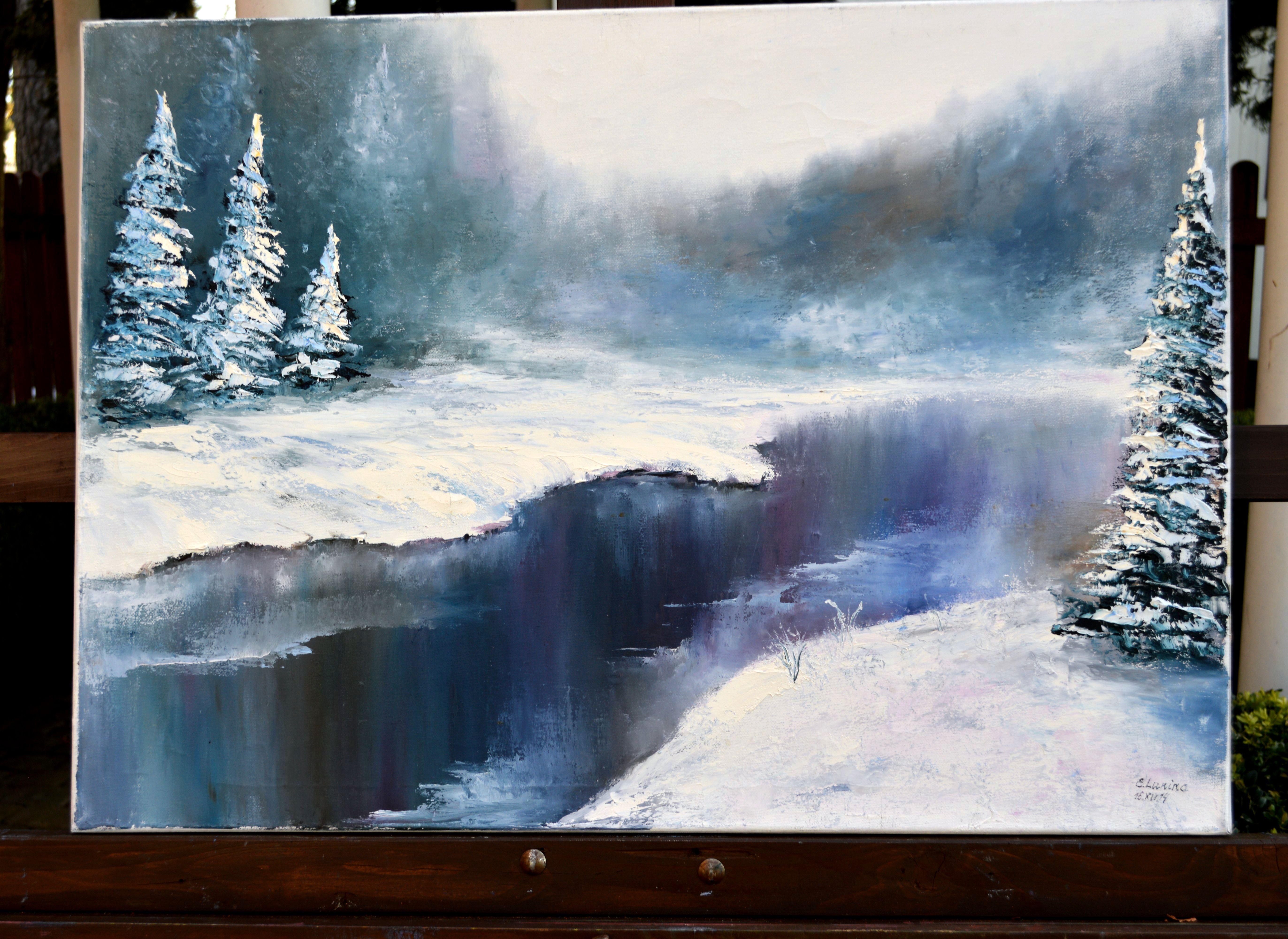 WINTER SALE! Into the forest to cut down Christmas tree 50X70 For Sale 1