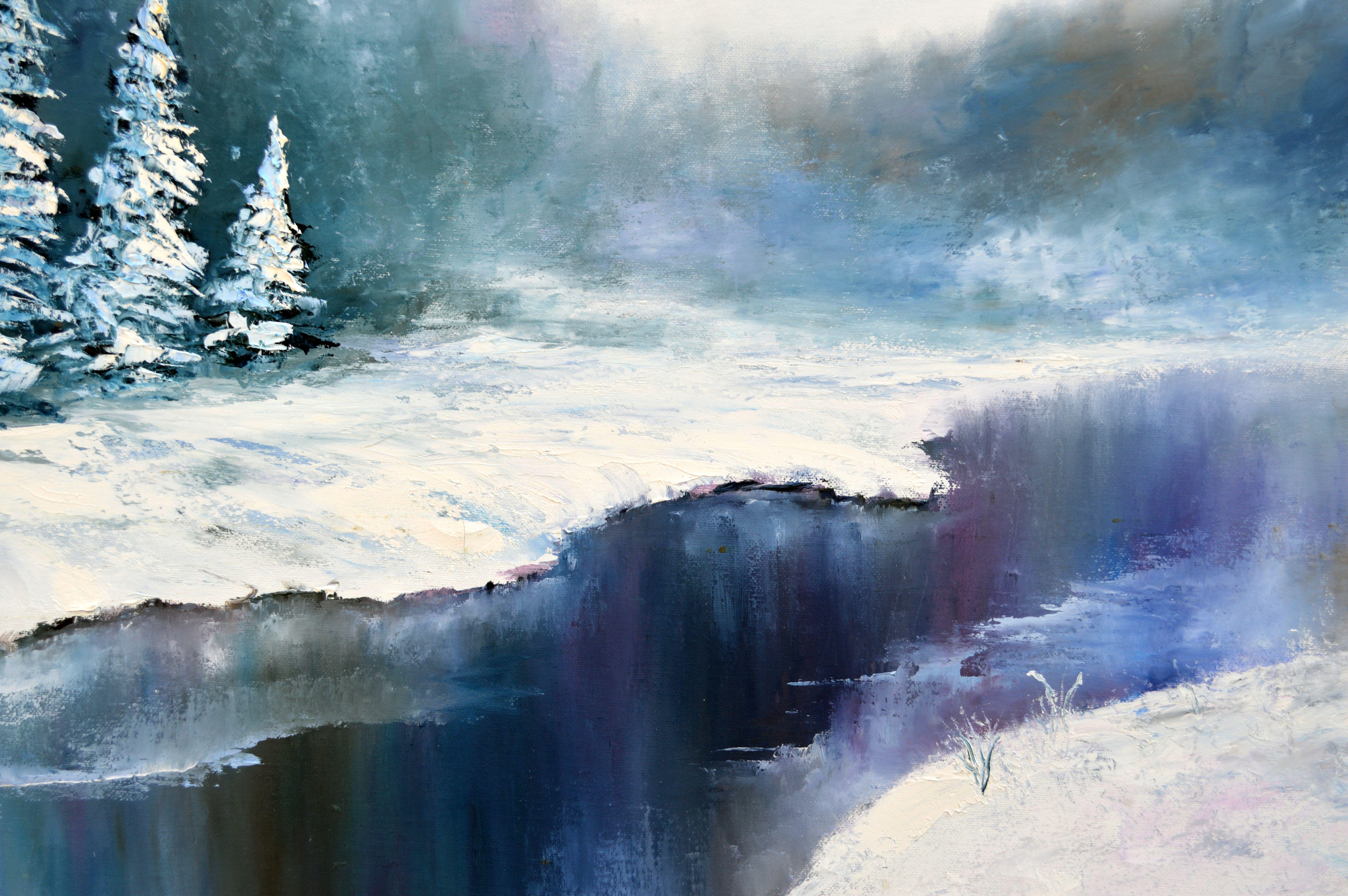 WINTER SALE! Into the forest to cut down Christmas tree 50X70 For Sale 2