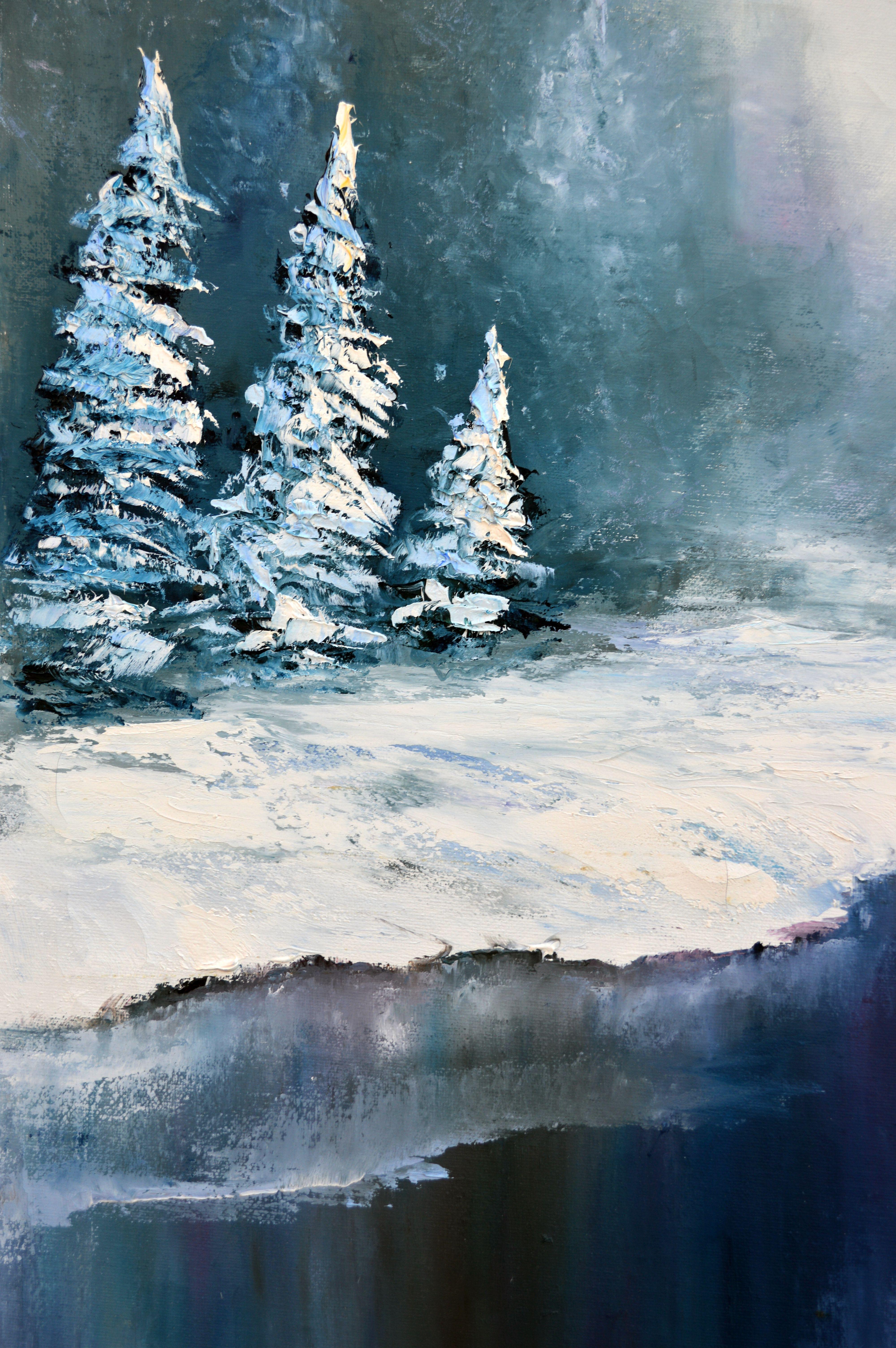 WINTER SALE! Into the forest to cut down Christmas tree 50X70 For Sale 4