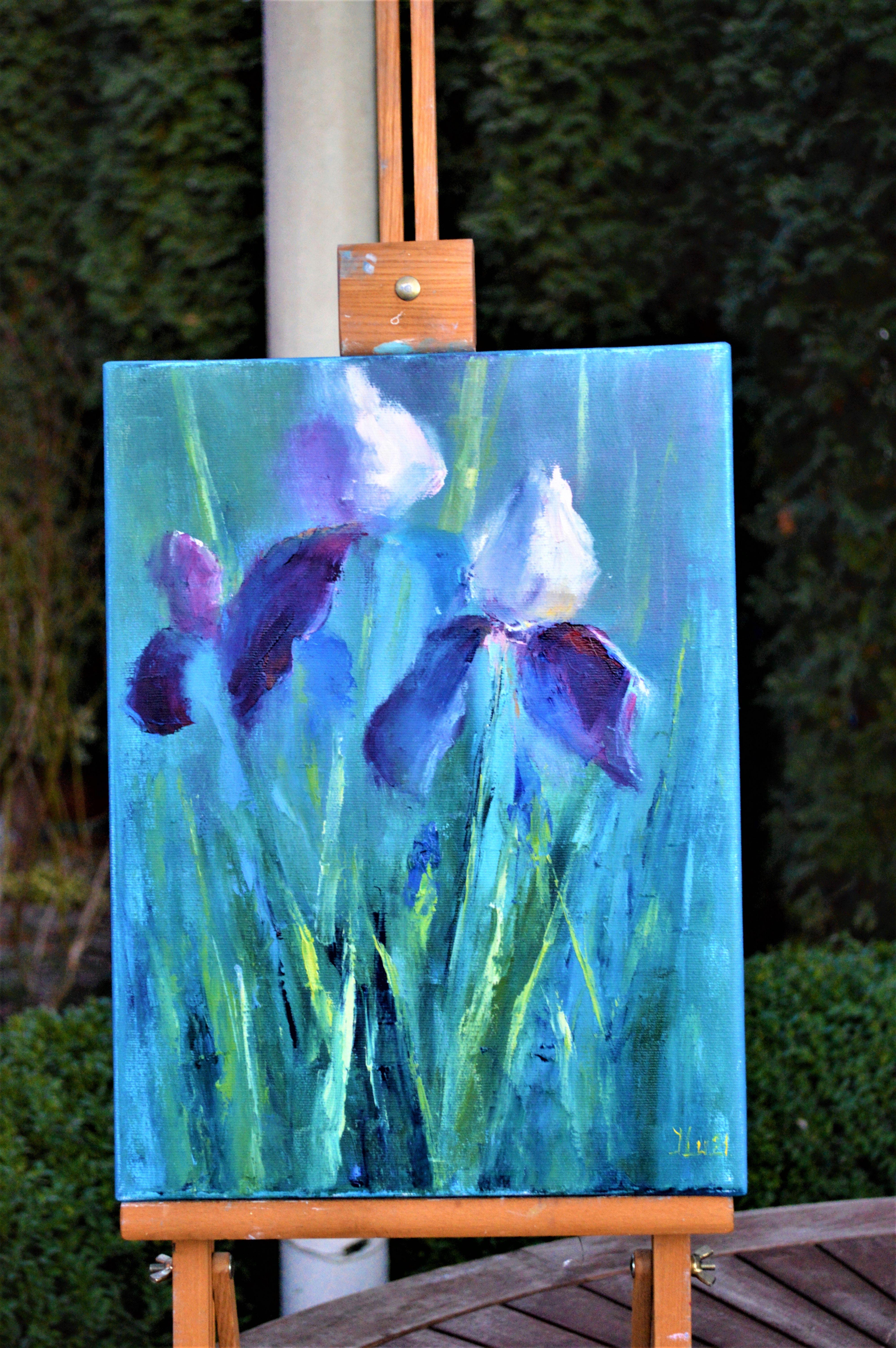 Iris - Painting Espressionista di Elena Lukina