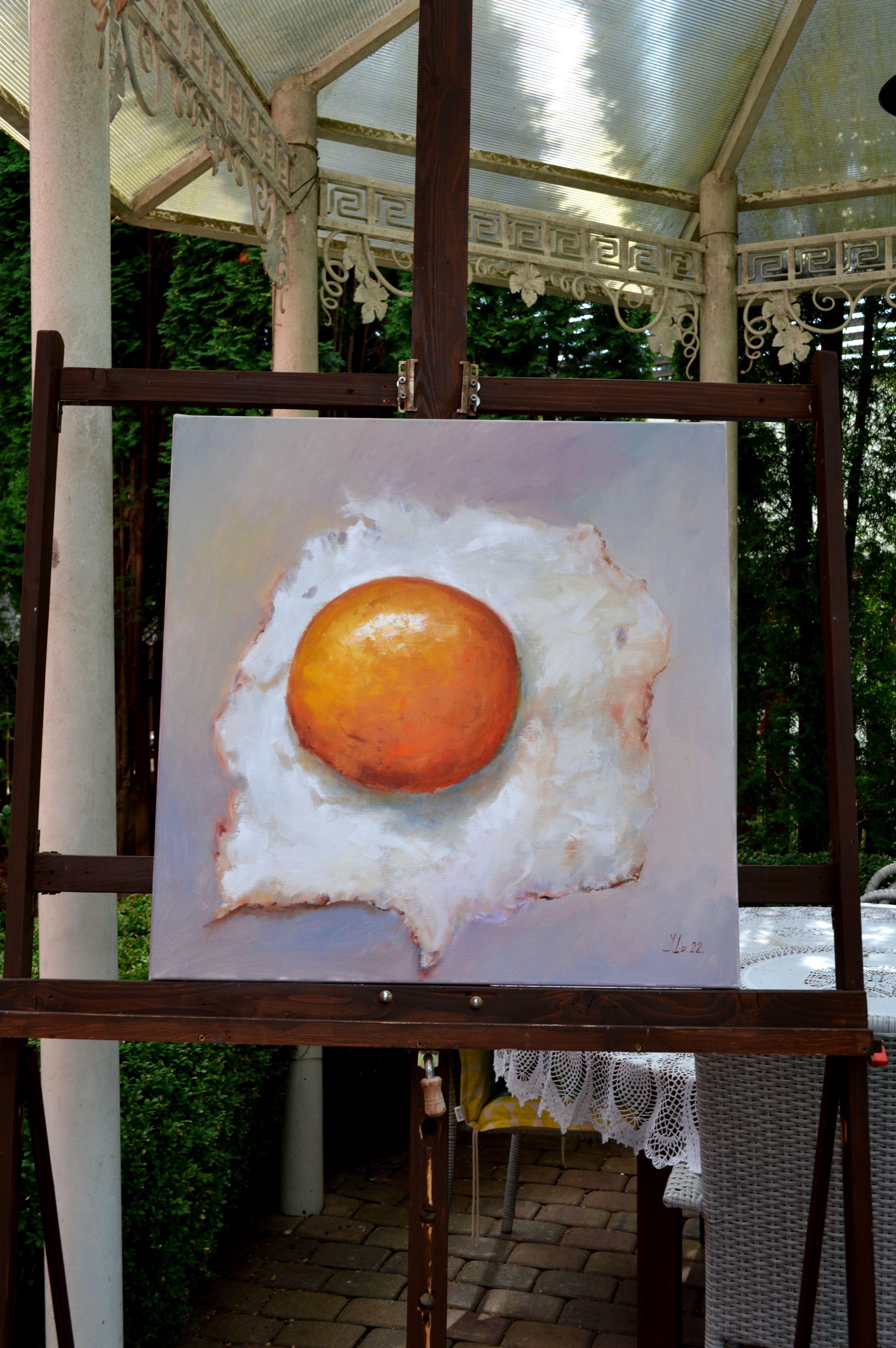 Solo uova strapazzate - Painting Espressionista di Elena Lukina