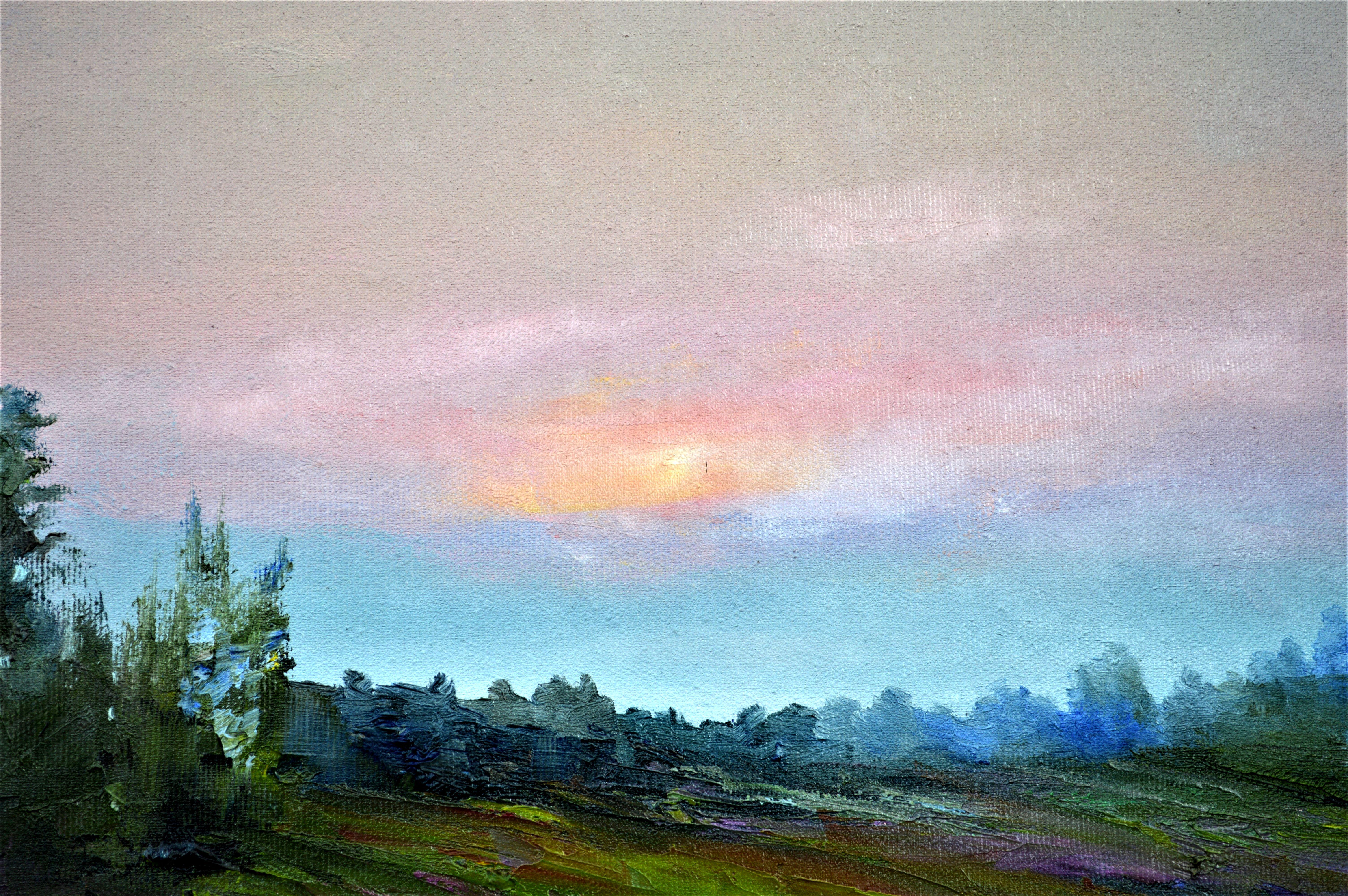 Costa de lavanda - Painting de Elena Lukina