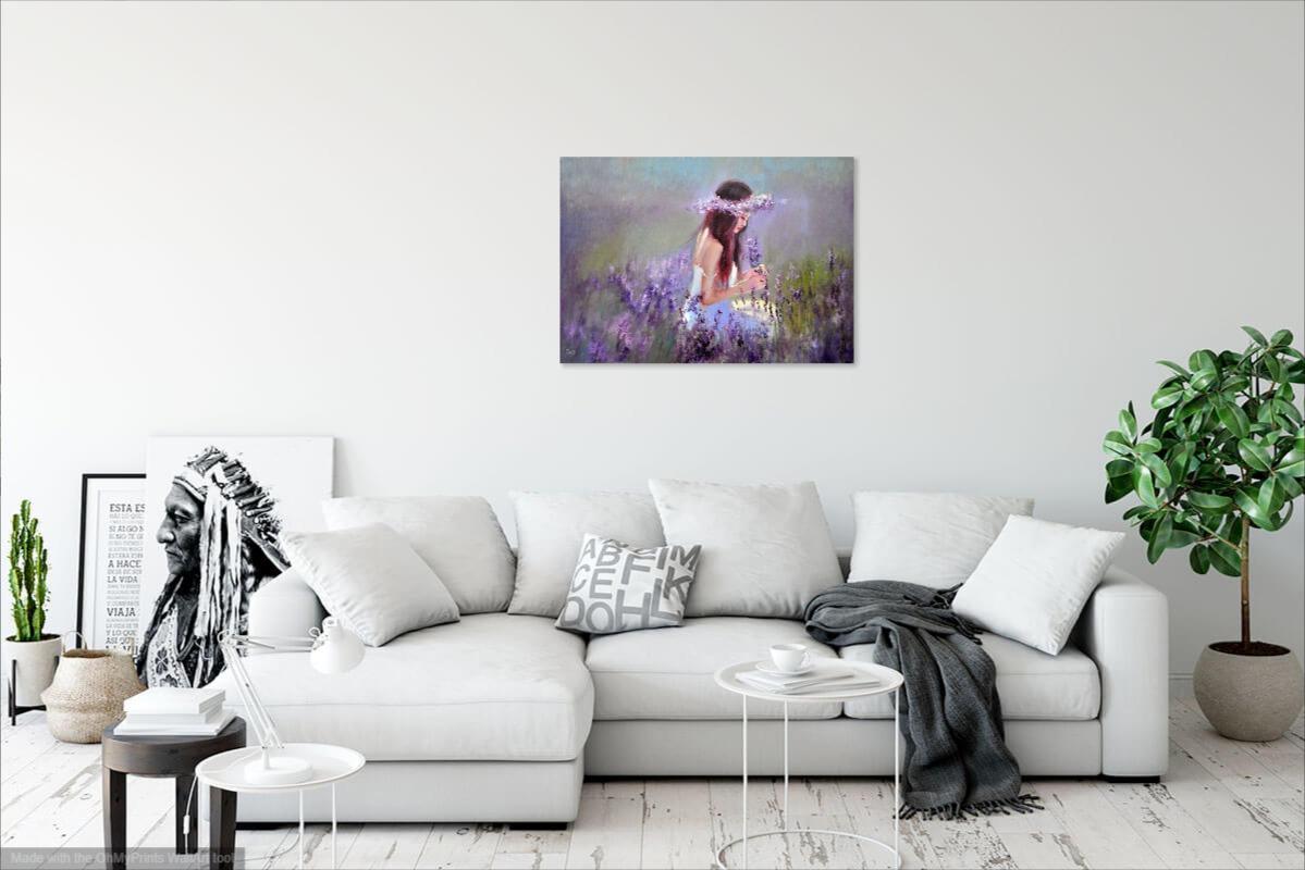 Sogno di lavanda - Painting Espressionista di Elena Lukina