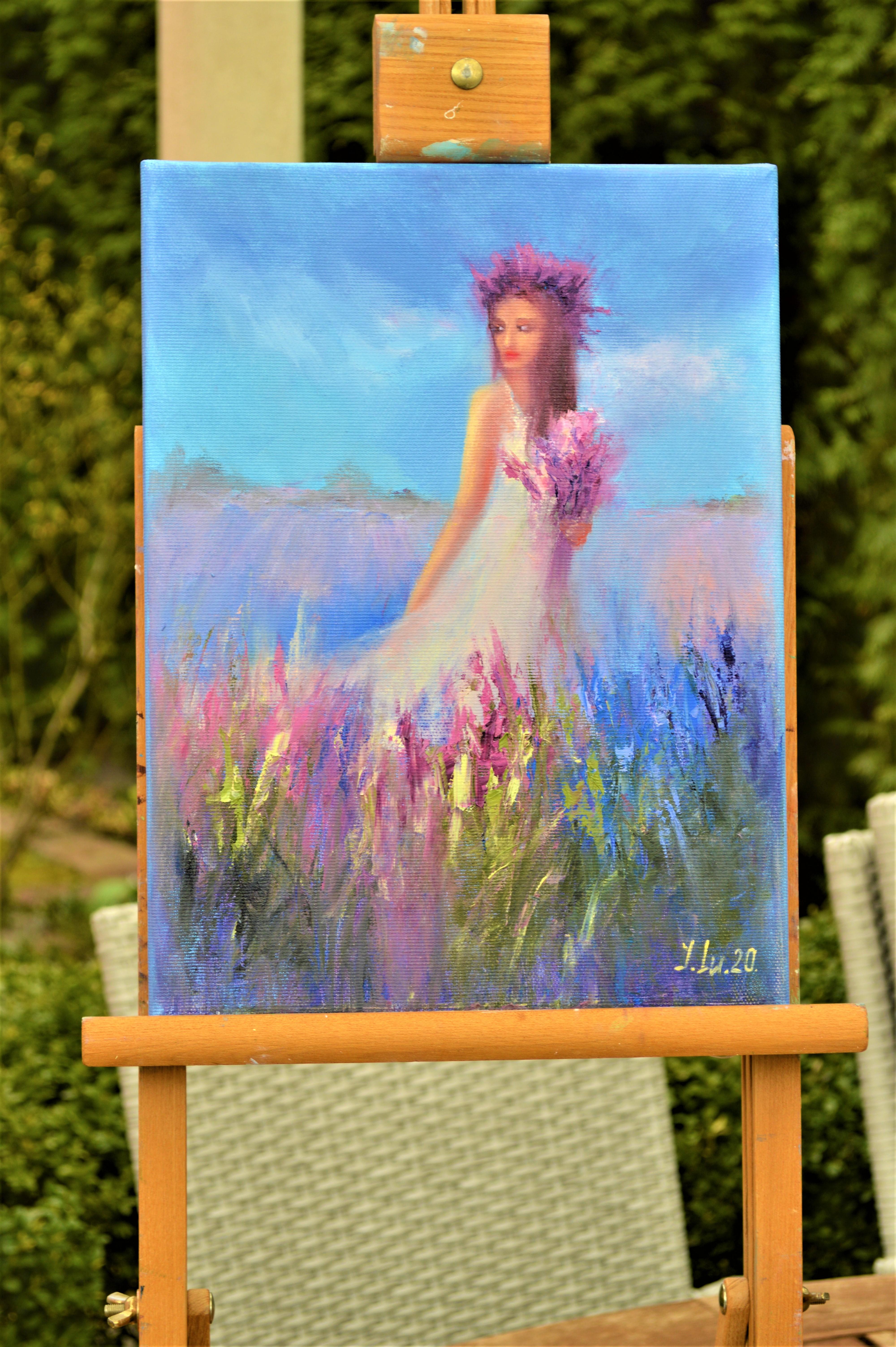 Paraíso de lavanda - Painting Expresionista de Elena Lukina