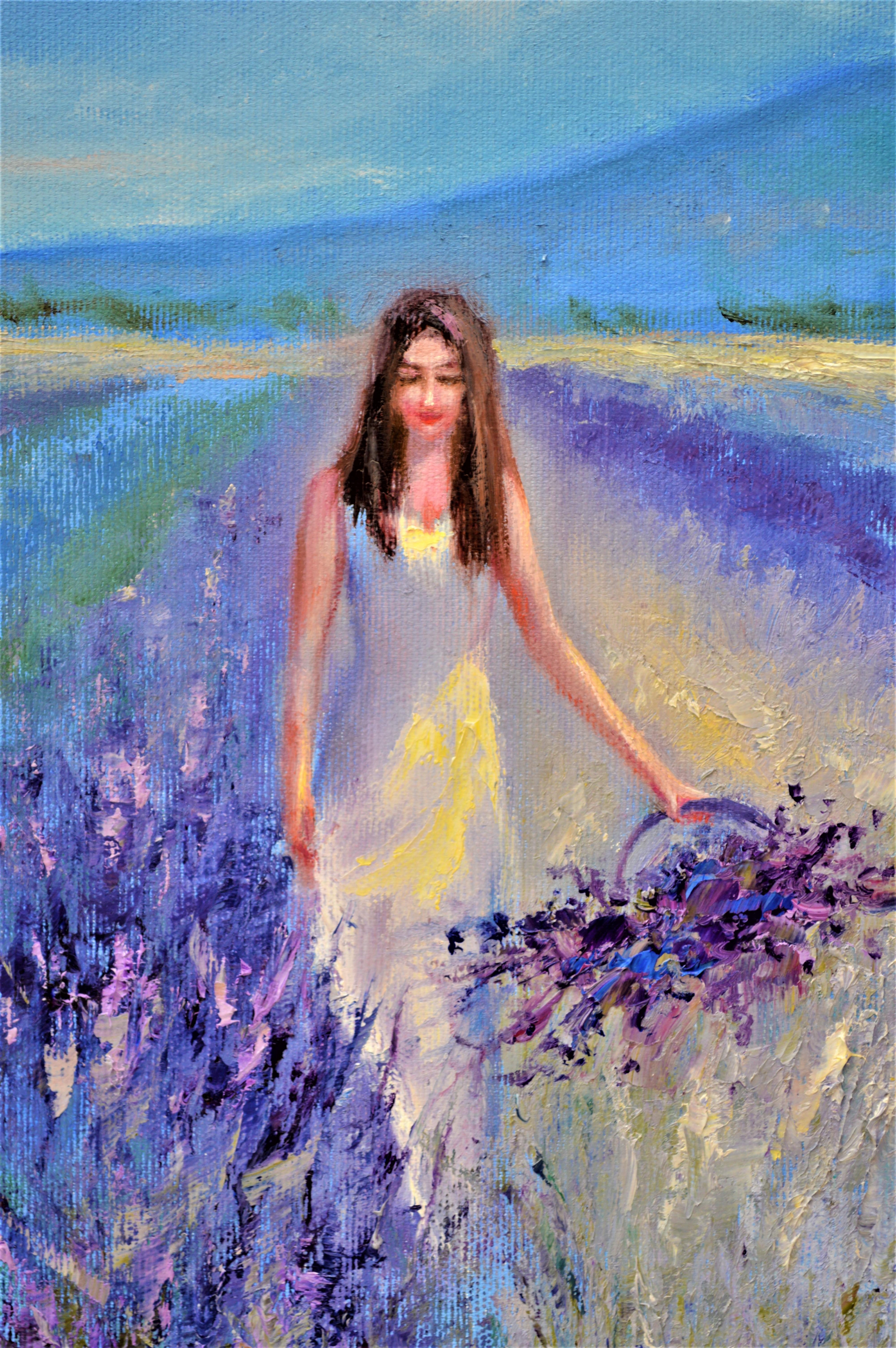Elena Lukina Landscape Painting - Lavender scent