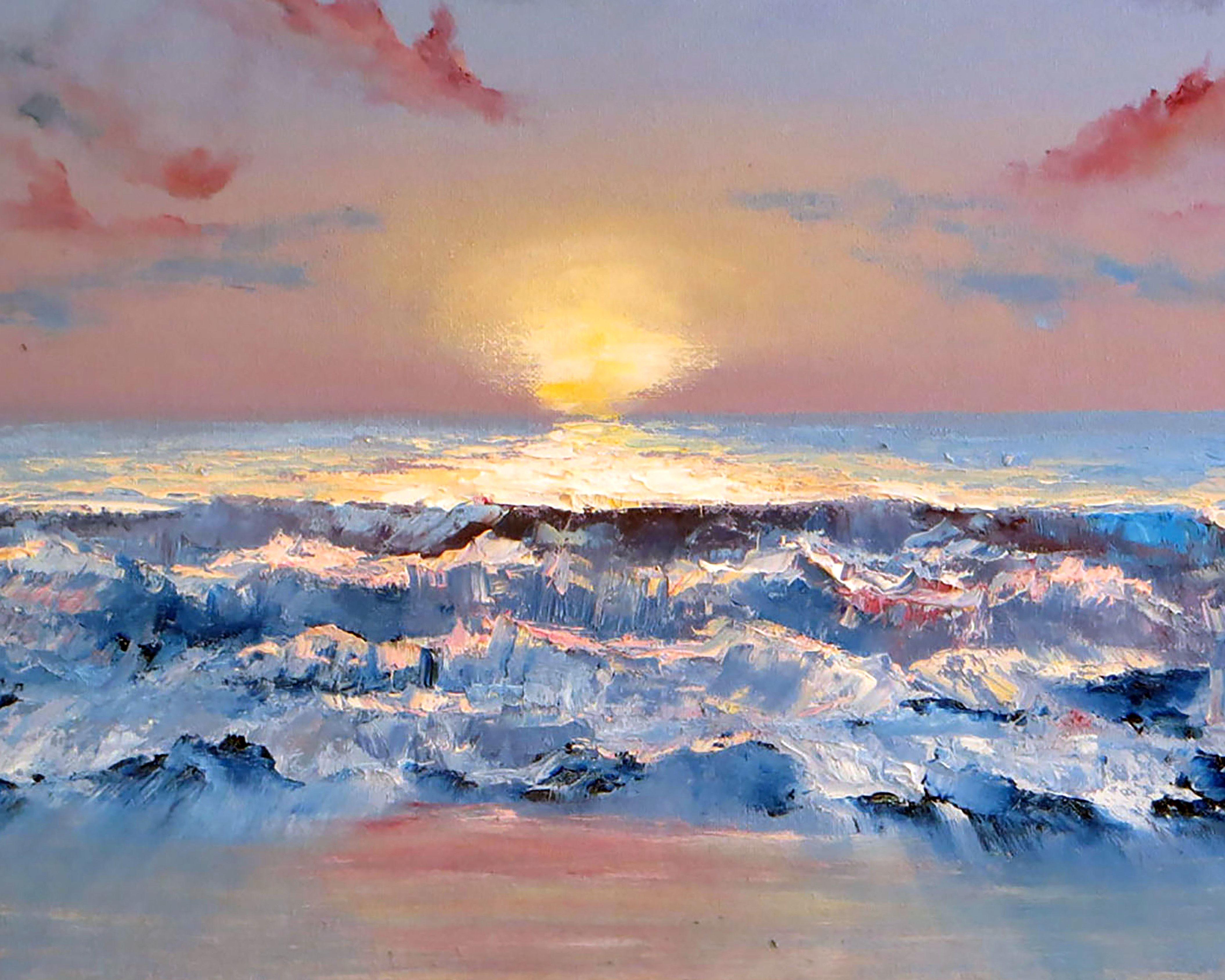 Azul lila - Painting de Elena Lukina
