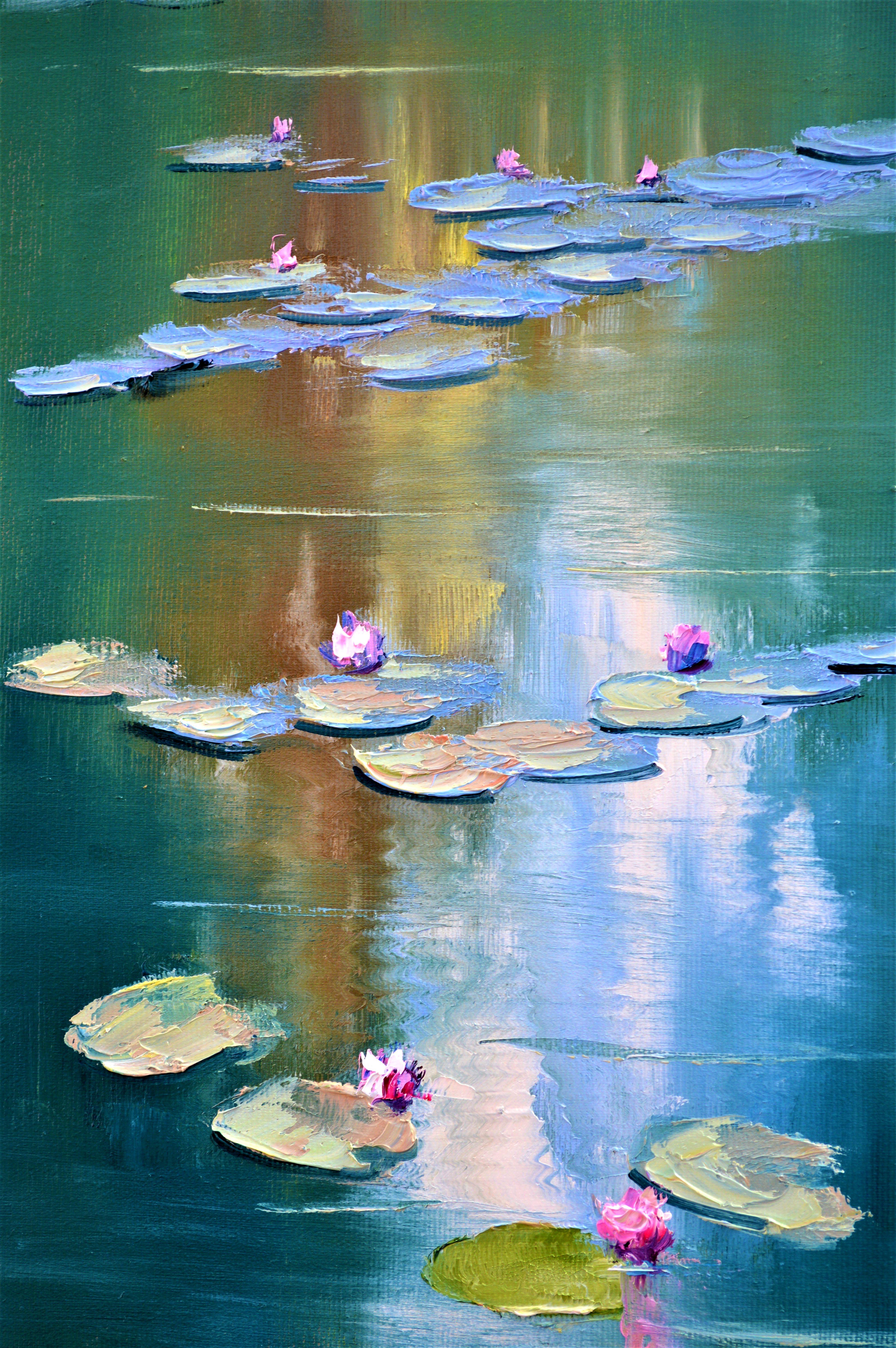 Laghetto dei gigli - Painting di Elena Lukina