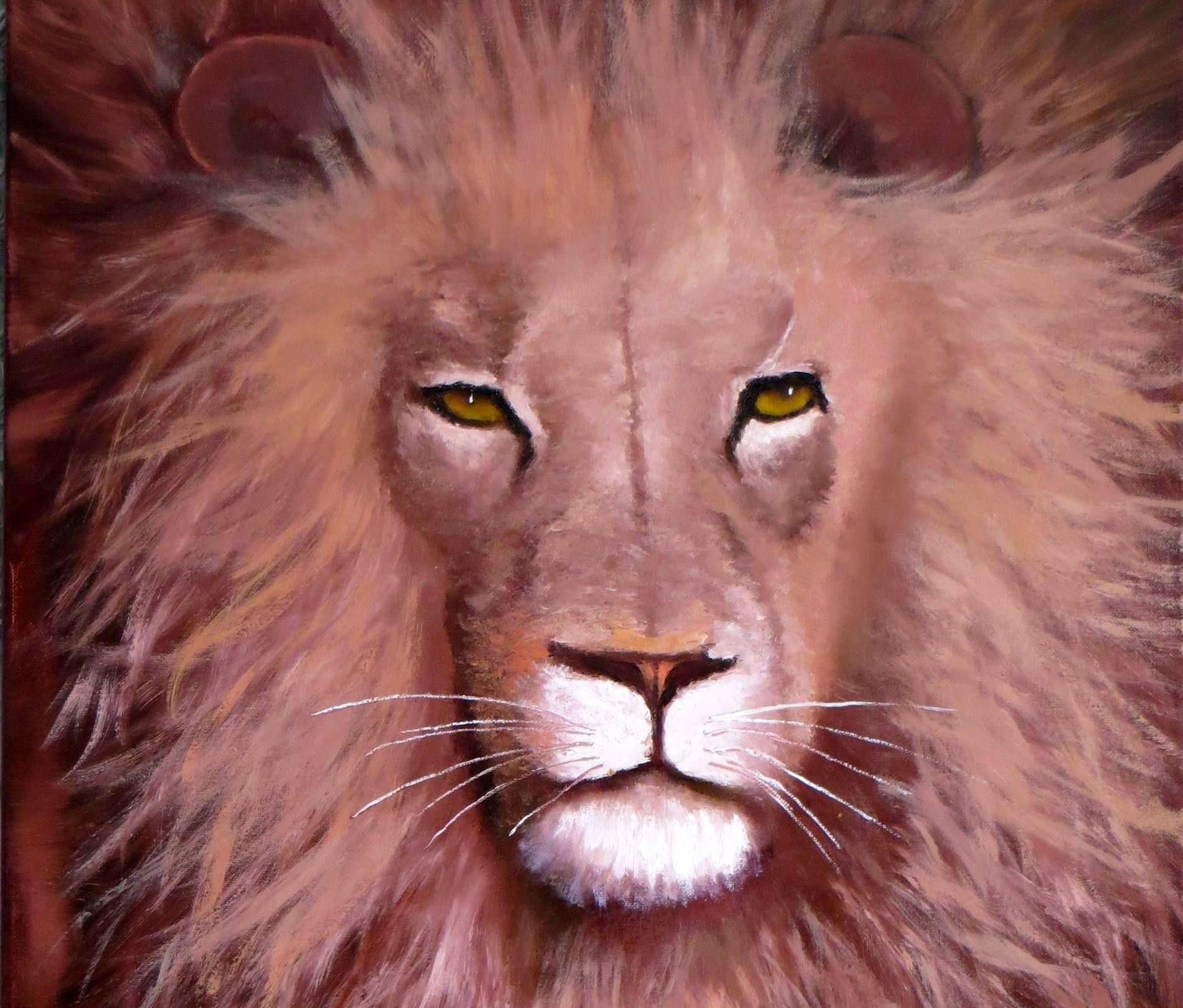 Le Roi Lion. - Painting de Elena Lukina