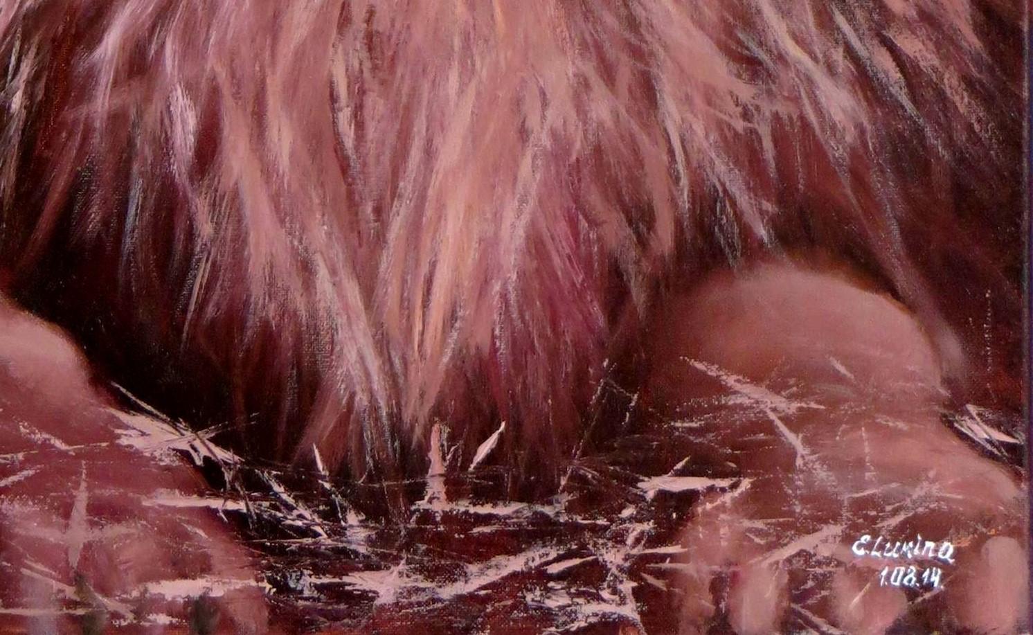 En créant cette œuvre, mes pinceaux ont dansé avec des huiles pour exprimer l'aura majestueuse de la souveraineté. C'est un hommage à l'esprit sauvage et indompté qui réside en chacun de nous. Il capture la puissance expressionniste et le doux jeu