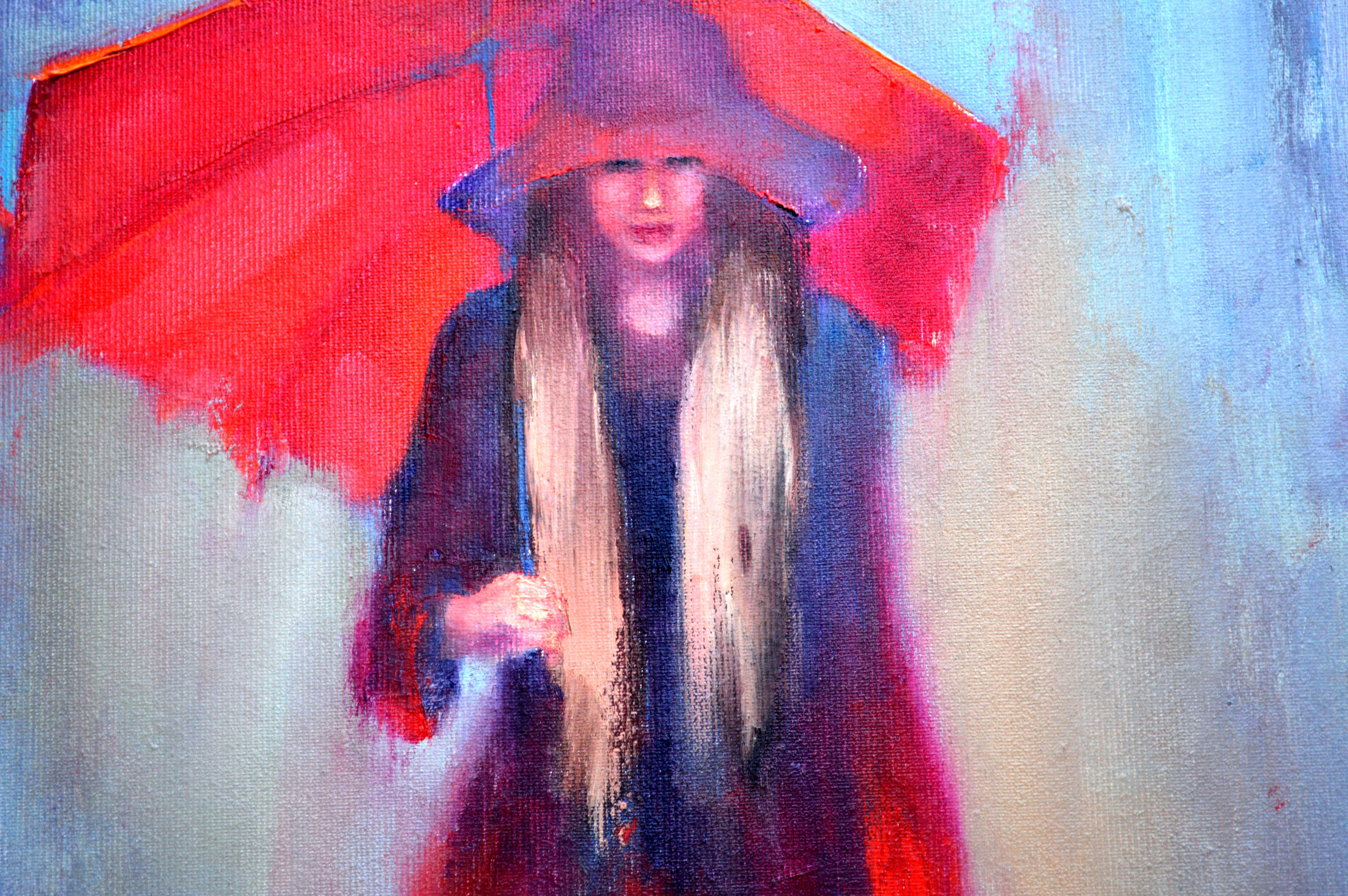 Petit Chaperon Rouge 60X40 huile, cadeaux de St Valentin art en vente 16