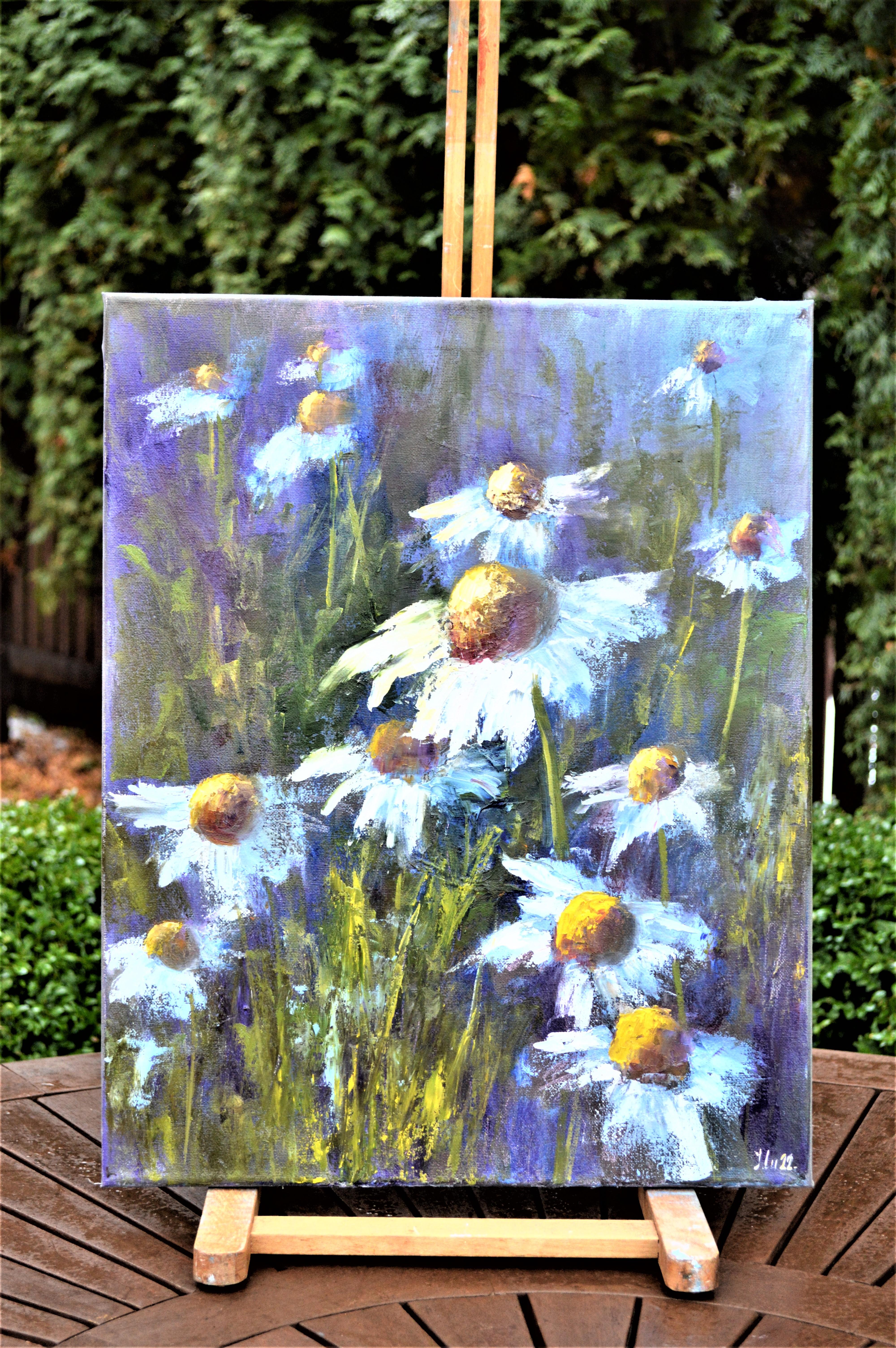 In crafting this piece, I unleashed my passion for nature's unassuming beauty onto the canvas. Each stroke of oil paint embodies the serene and gentle vitality of a blooming field. Through an interplay of expressionism, realism, and a touch of