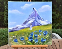 Alpine Bells Oil Painting, Expressionist Landscape, Impasto, 2010-
