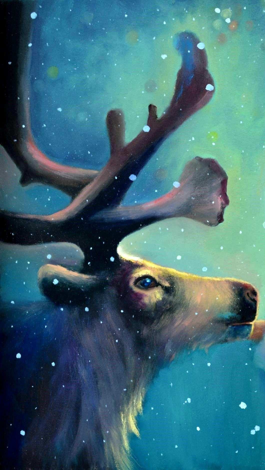 In this oil painting, I've delved into the tender connection between nature and childhood. The way the child and the majestic animal share a moment of silent conversation amidst the softly falling snow captures a sense of wonder and purity. Each