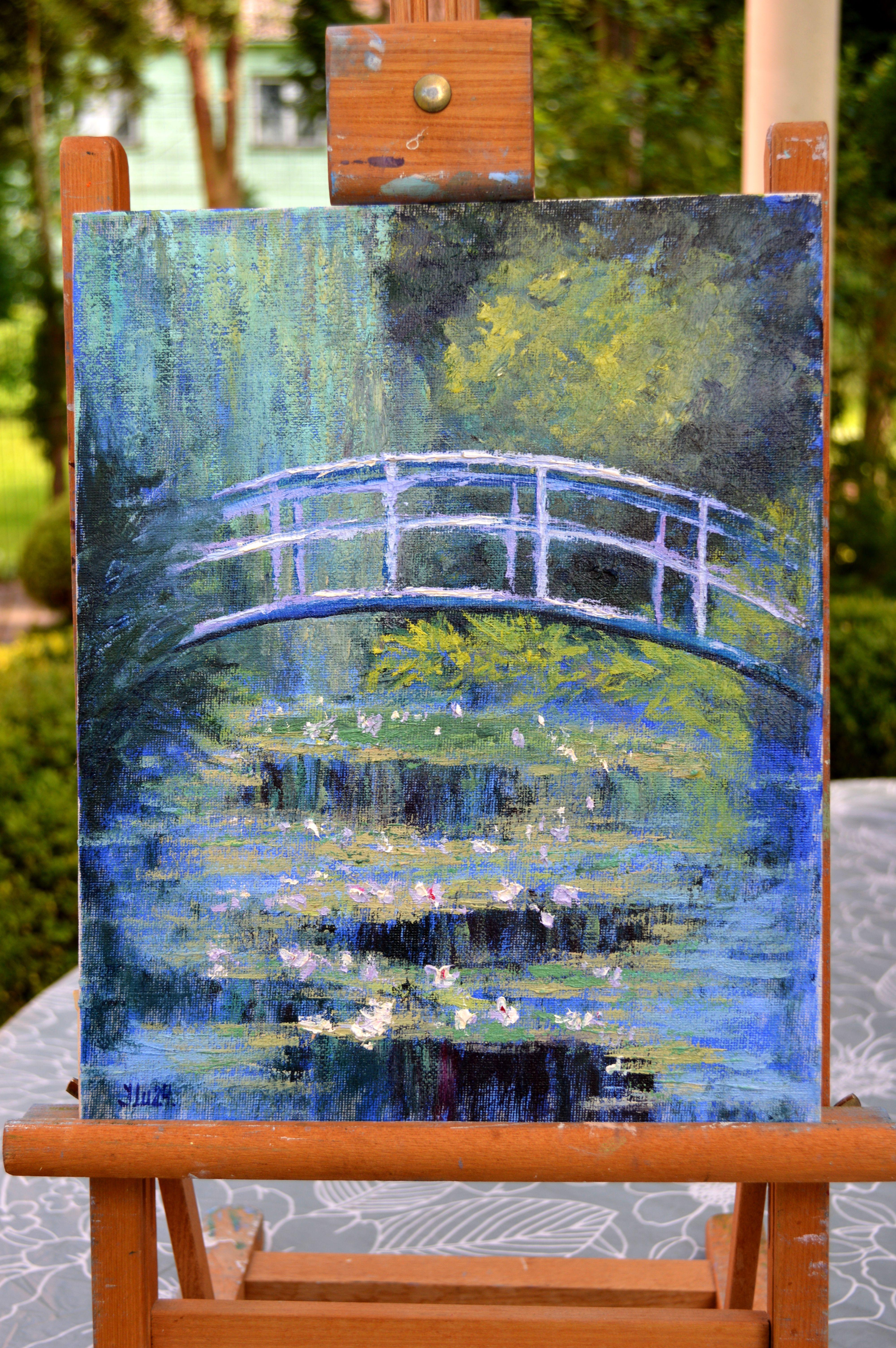 Lo stagno di ninfee di Monet - Painting di Elena Lukina