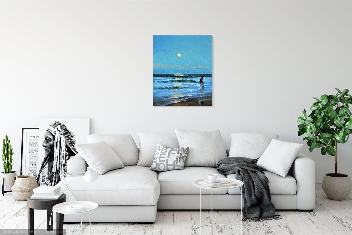 Mondschein 60X50 Öl im Angebot 13