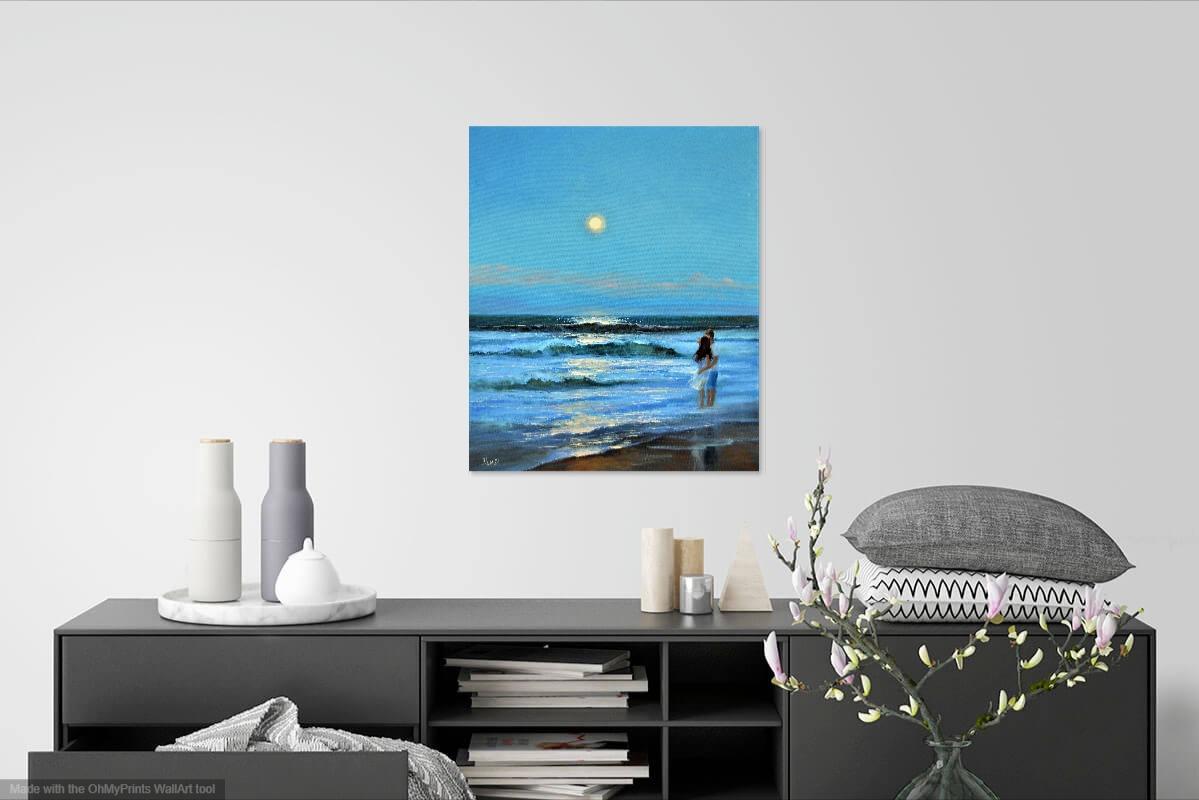 Mondschein 60X50 Öl im Angebot 15