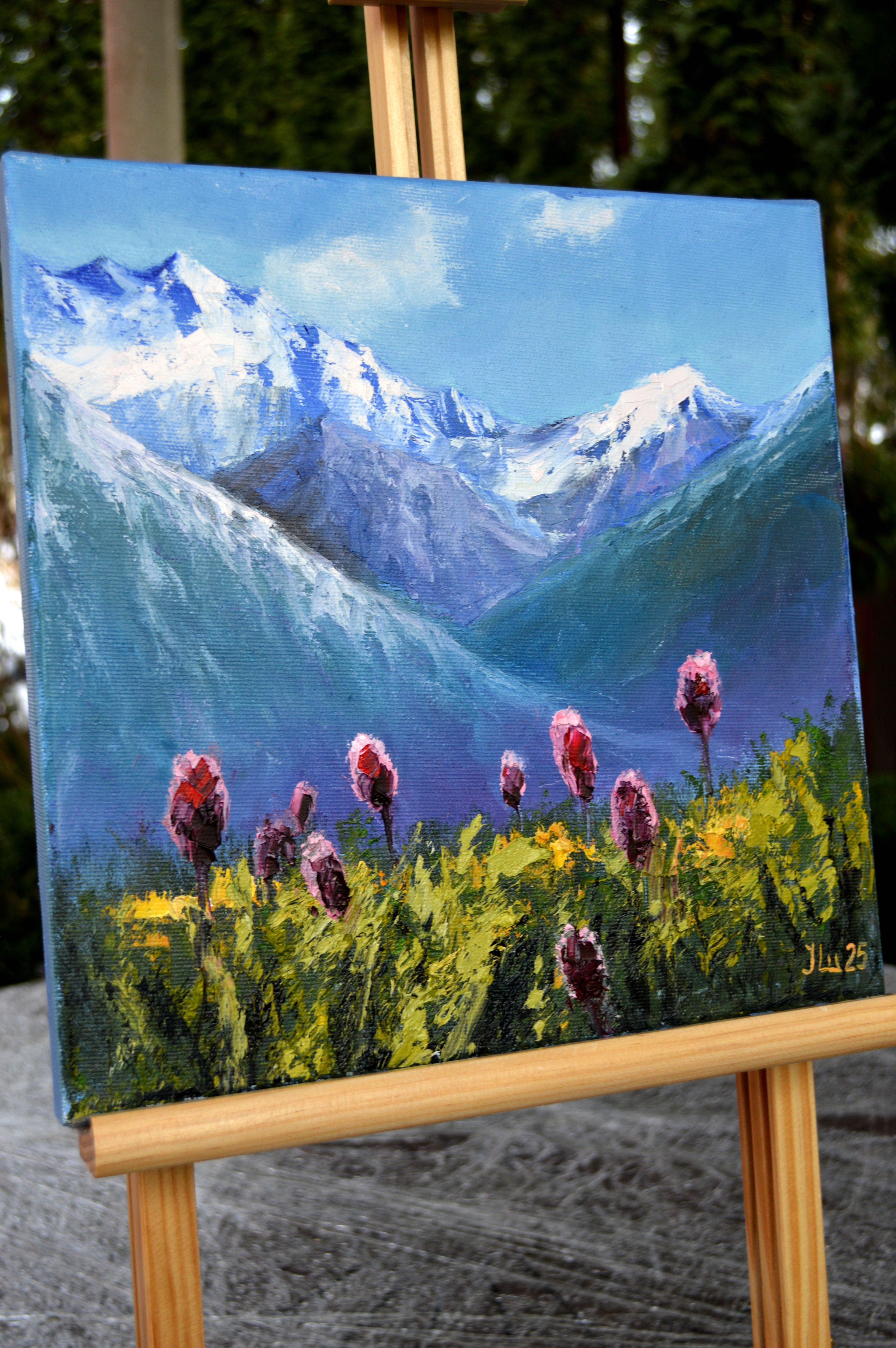 Mountain herbs - Expressionist Painting by Elena Lukina