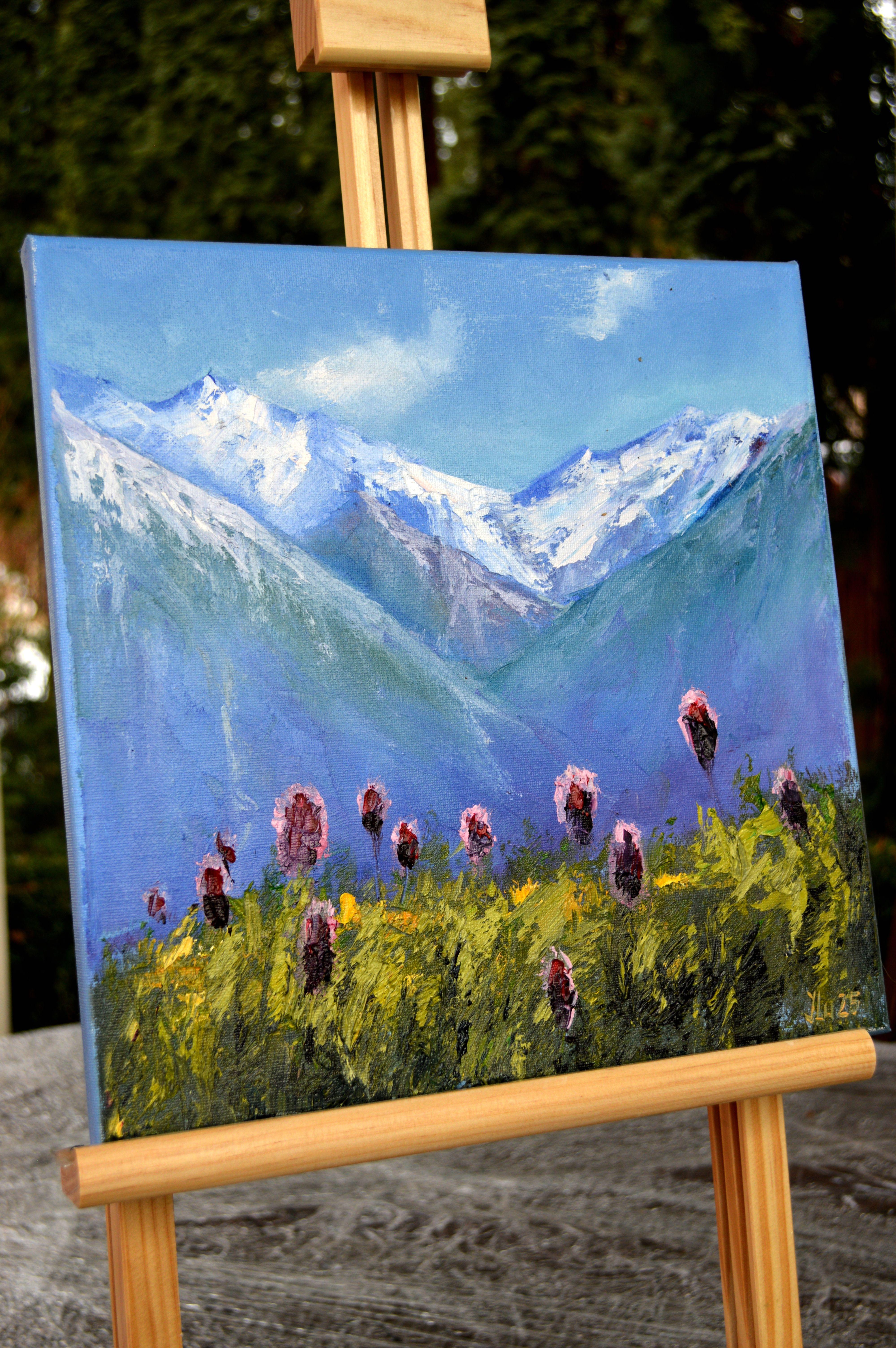 Bergkräuter (Expressionismus), Painting, von Elena Lukina