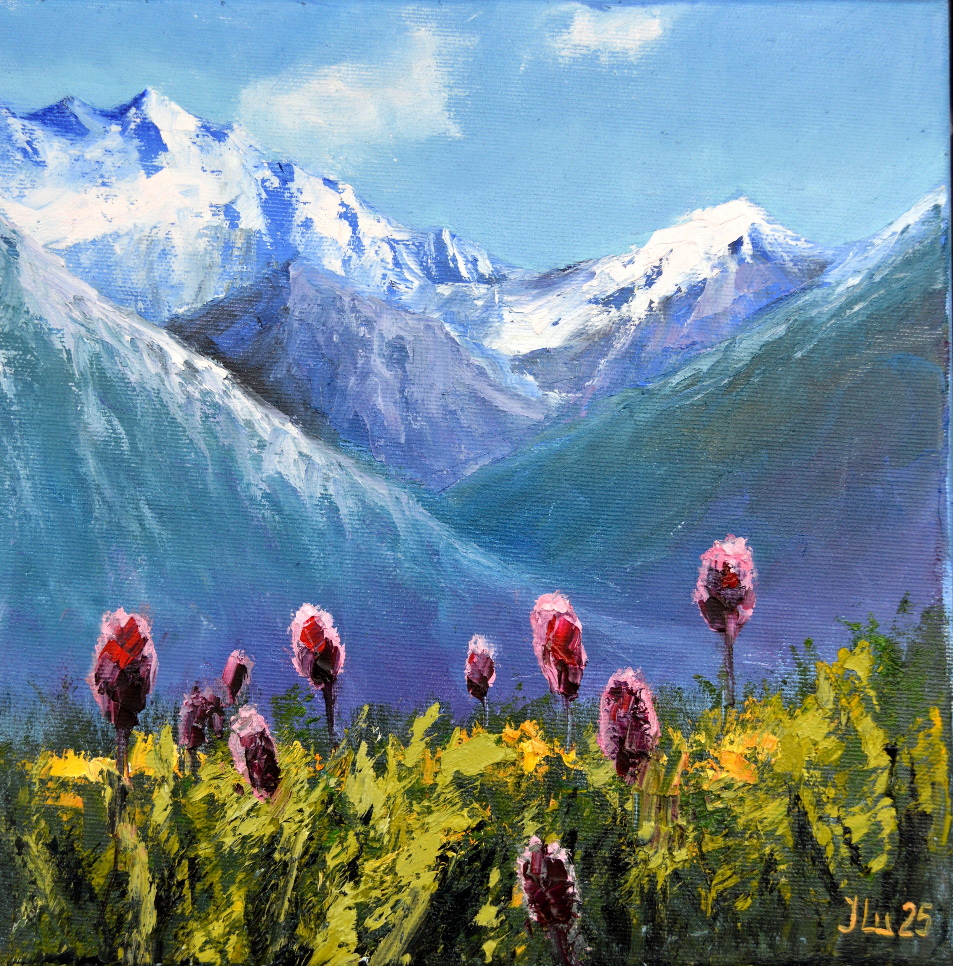 Elena Lukina Landscape Painting - Mountain herbs