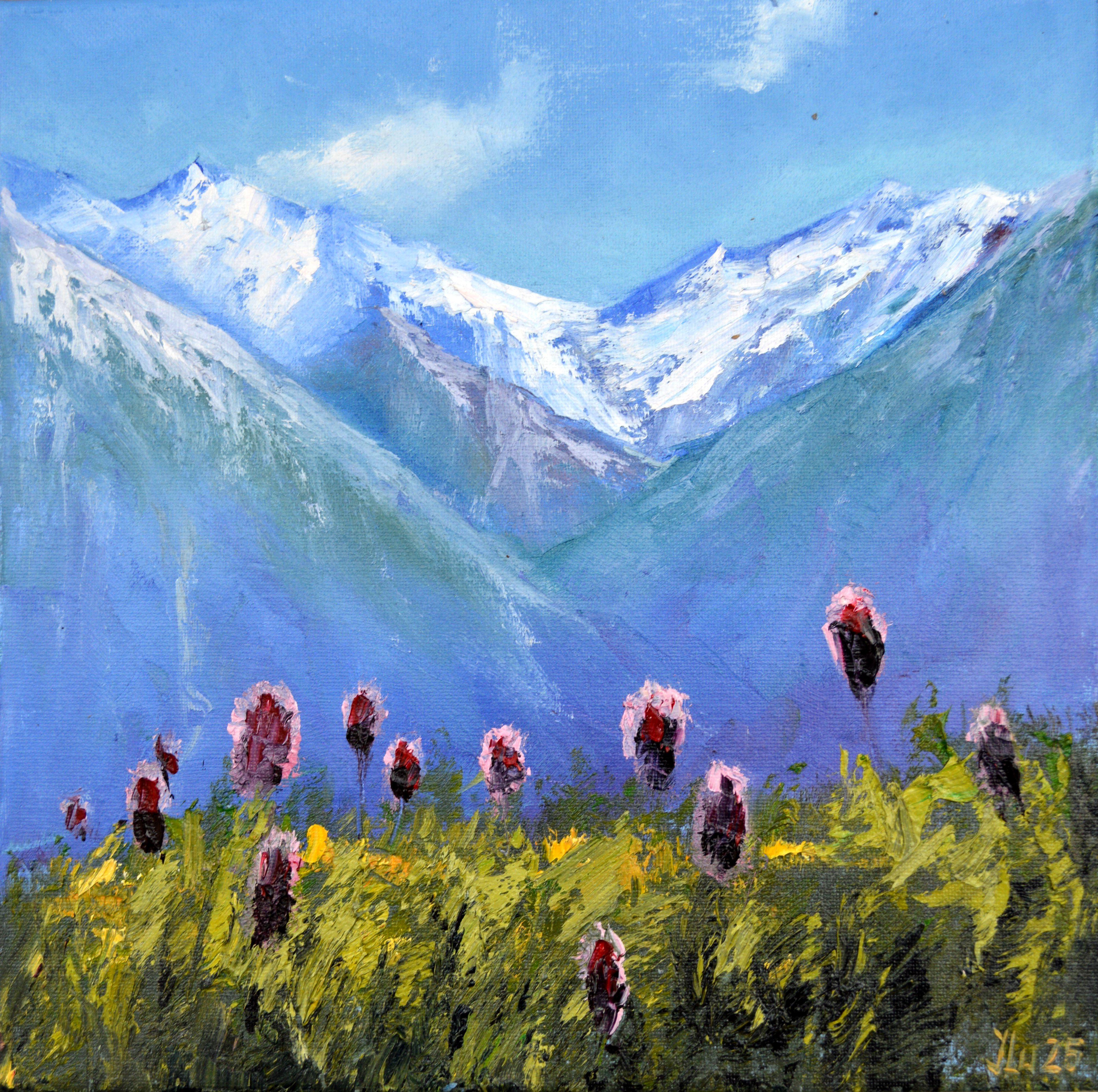 Elena Lukina Landscape Painting – Bergkräuter