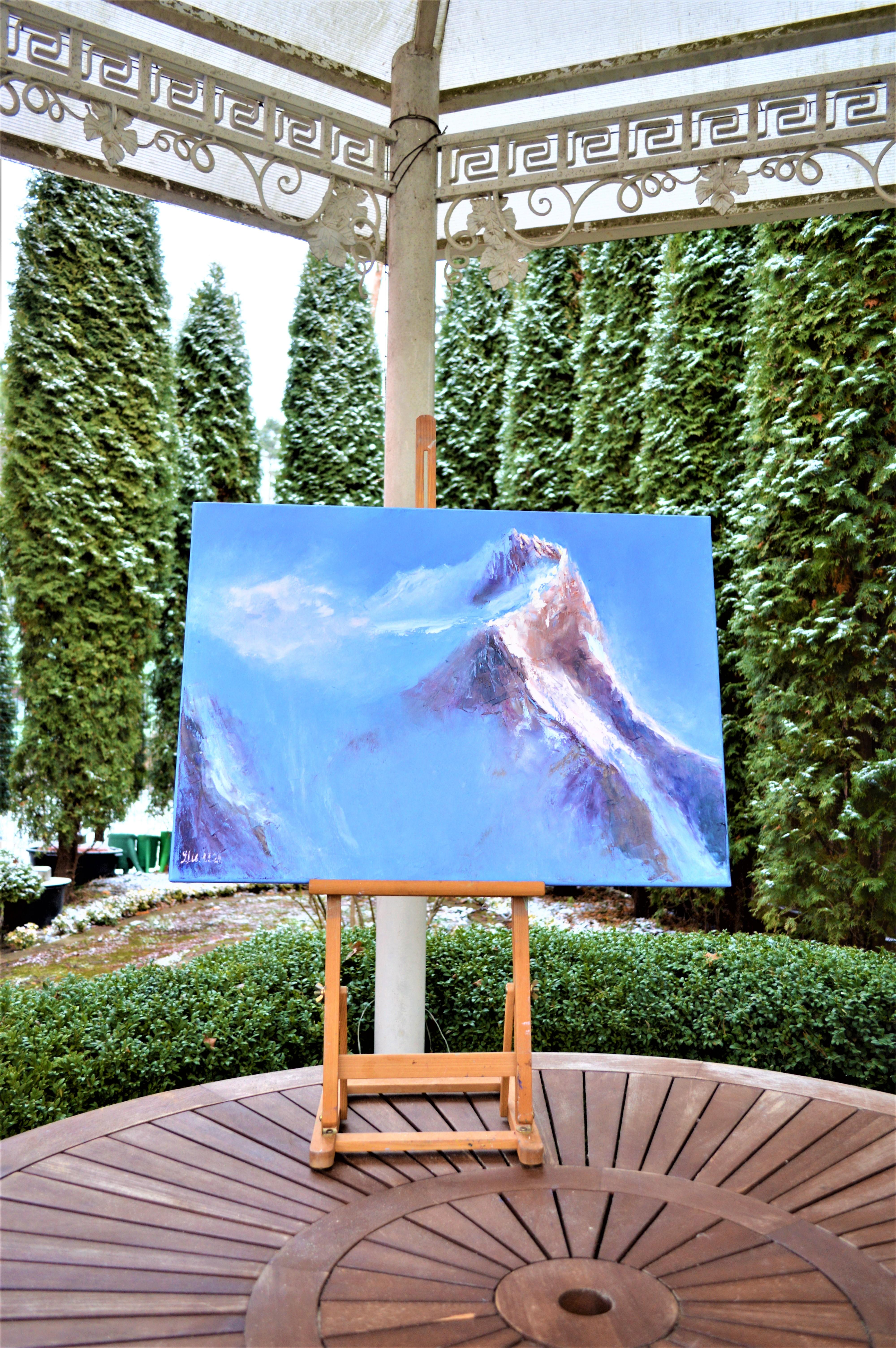 Bergahorn-Peak 50X70 – Painting von Elena Lukina