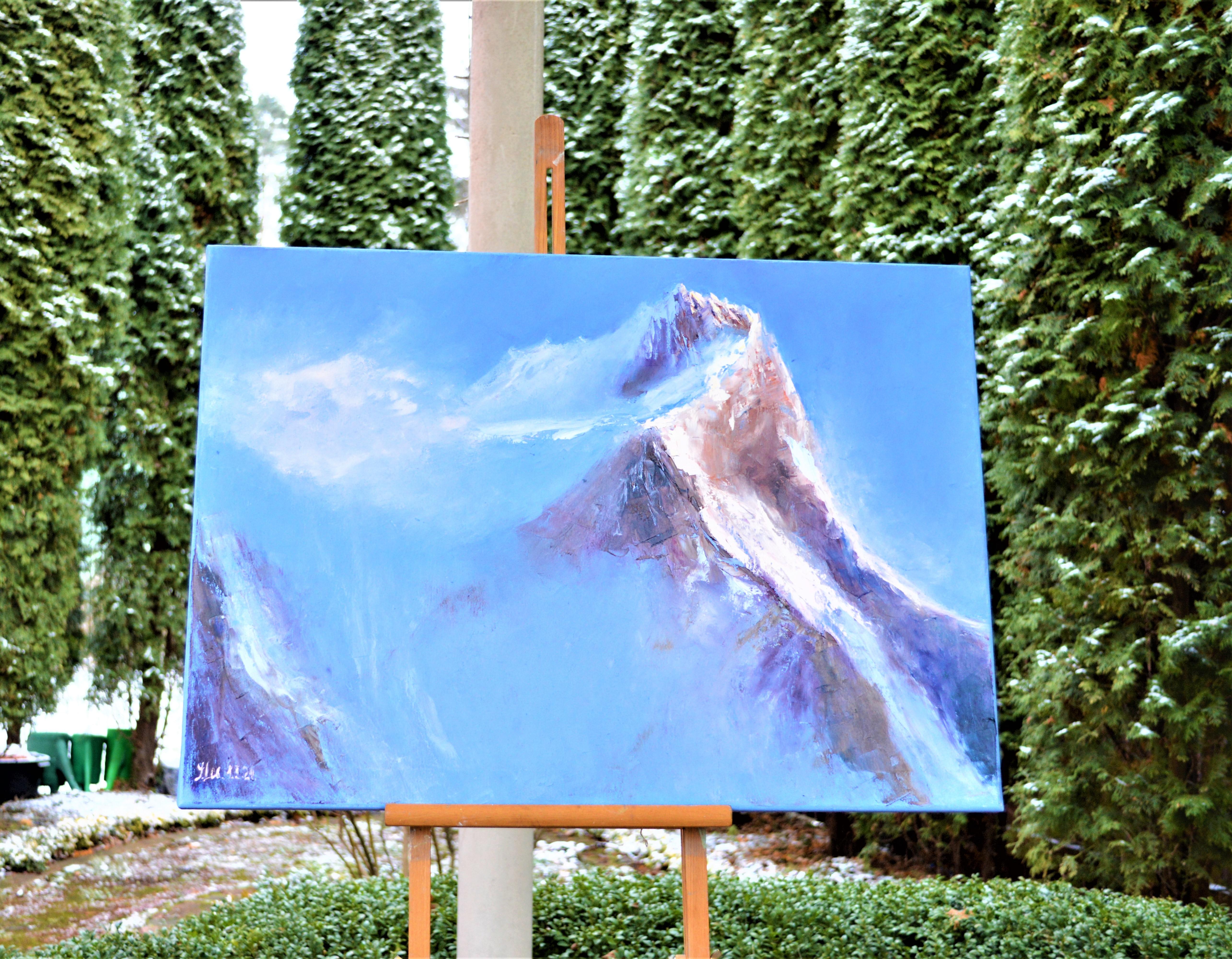 Bergahorn-Peak 50X70 (Expressionismus), Painting, von Elena Lukina