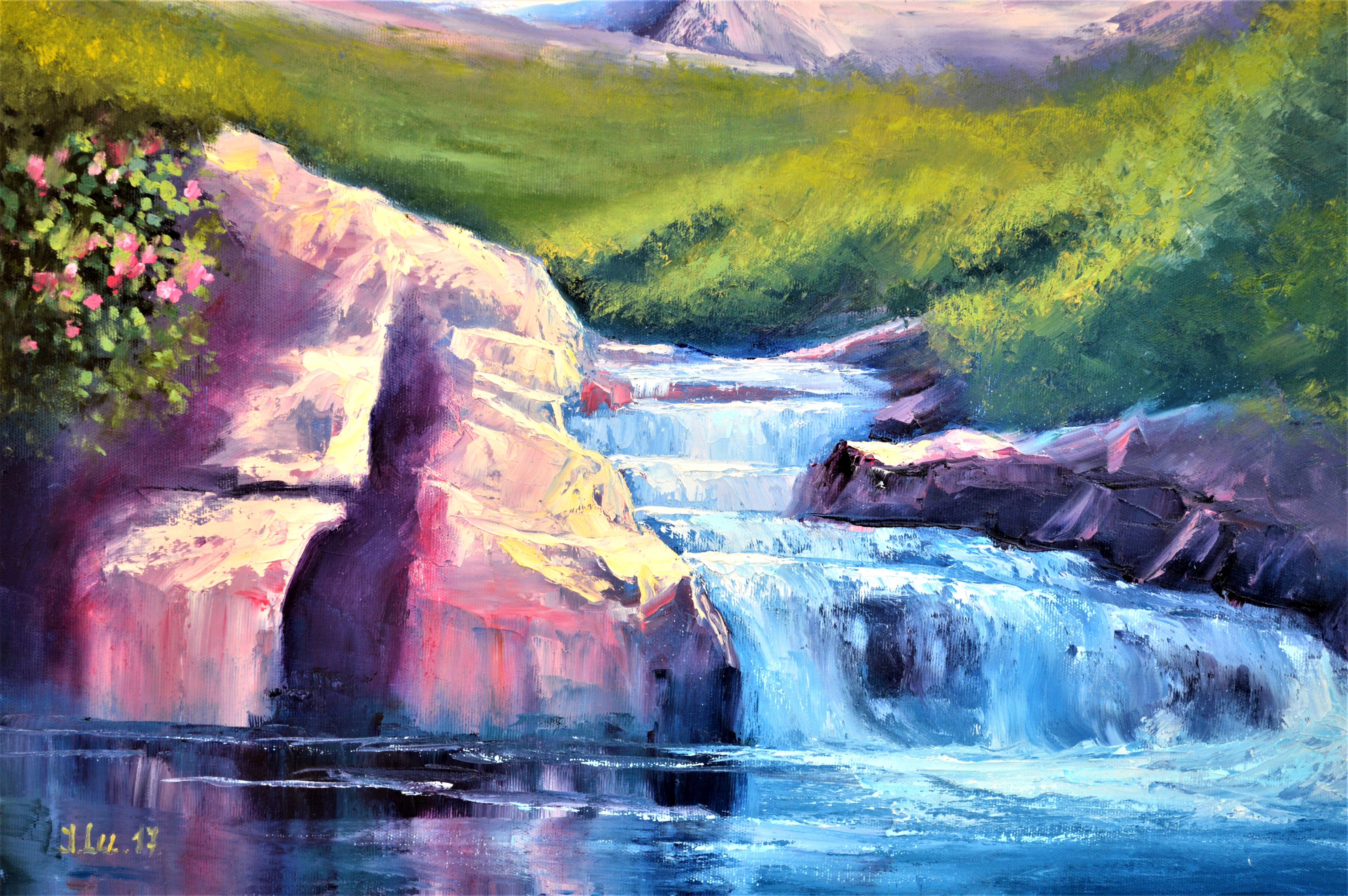 Fiume di montagna 60X60 in vendita 8