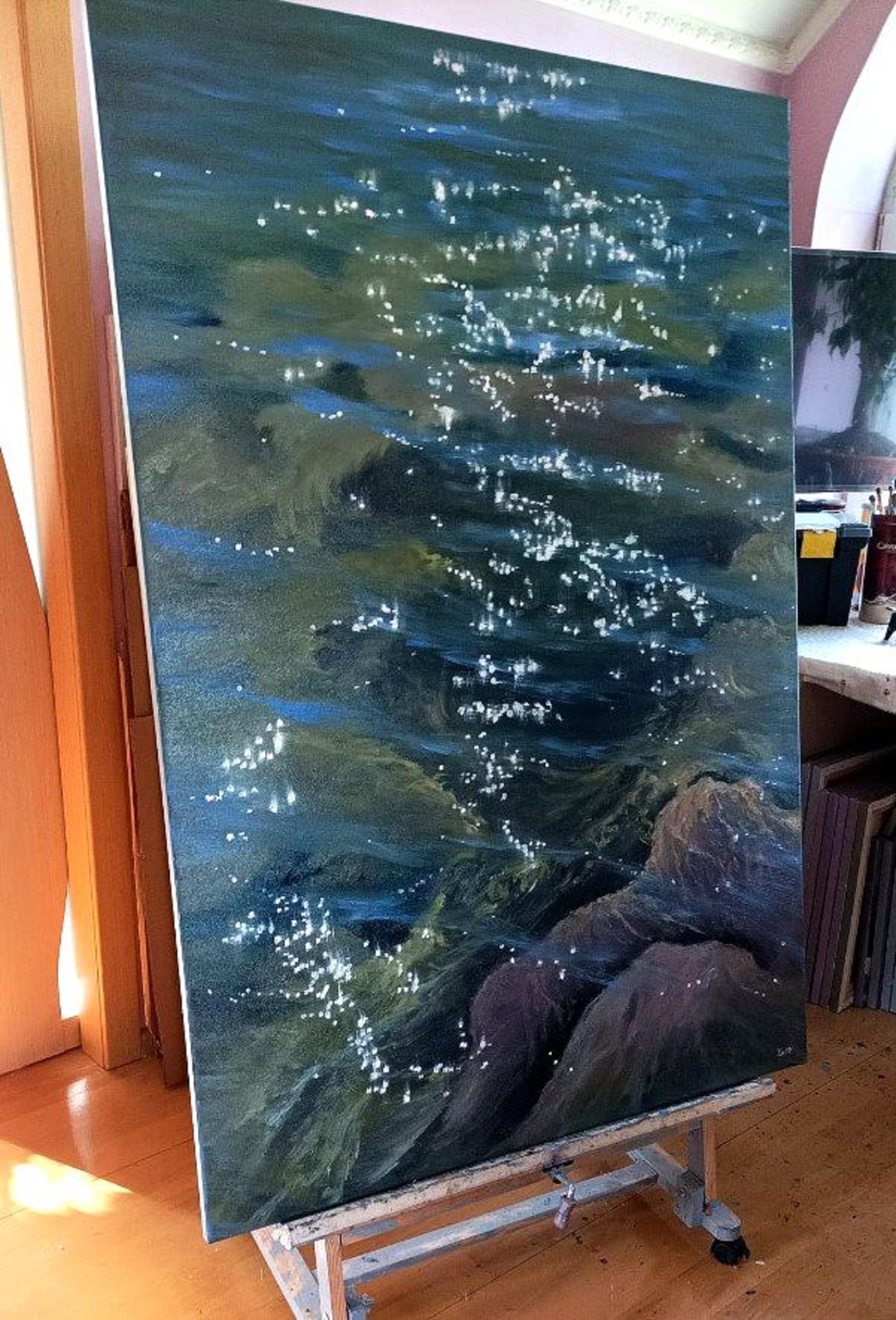 Music of the sea. Transparent water - Painting by Elena Lukina