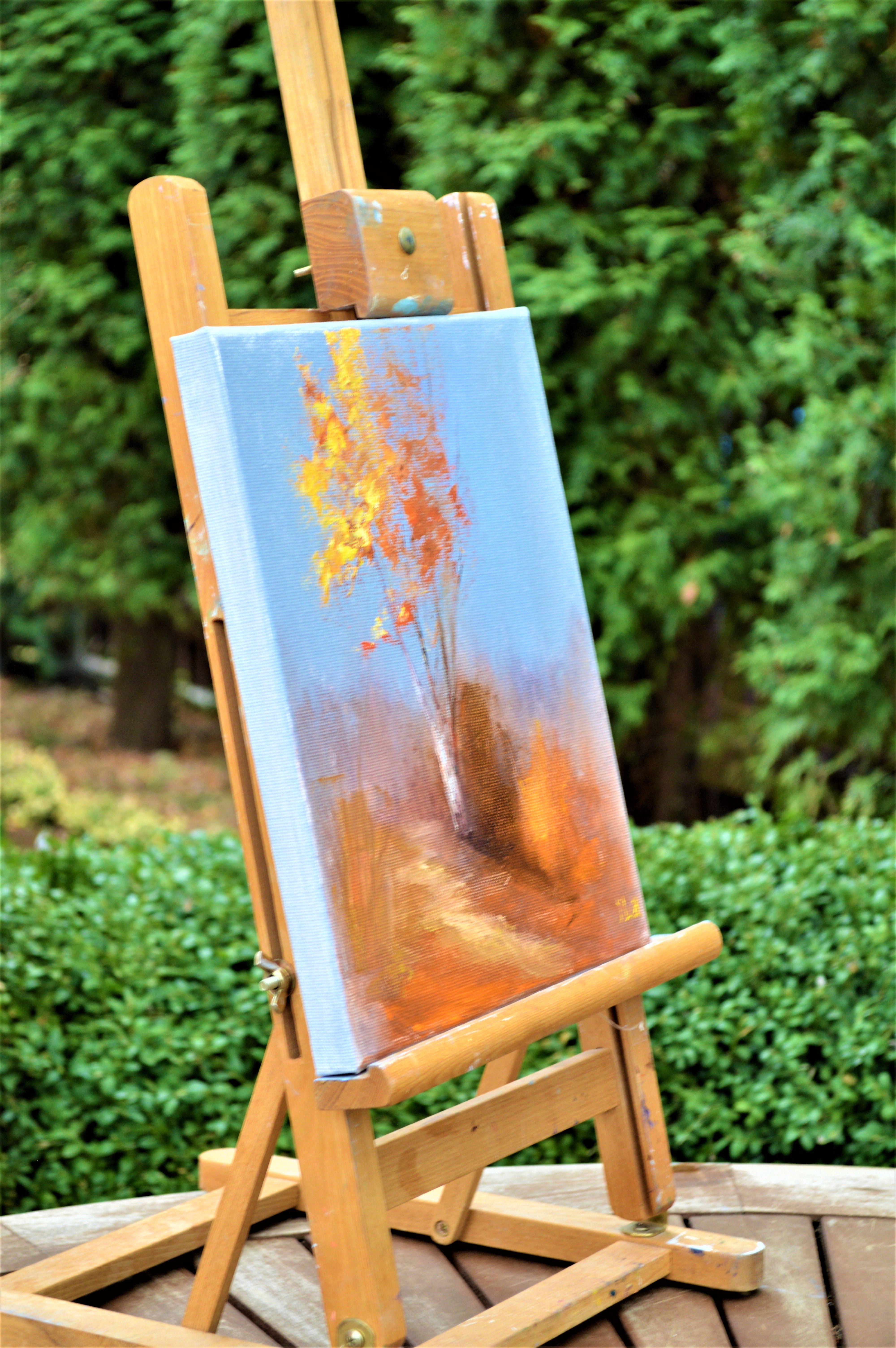 Une journée chaude - Expressionniste Painting par Elena Lukina