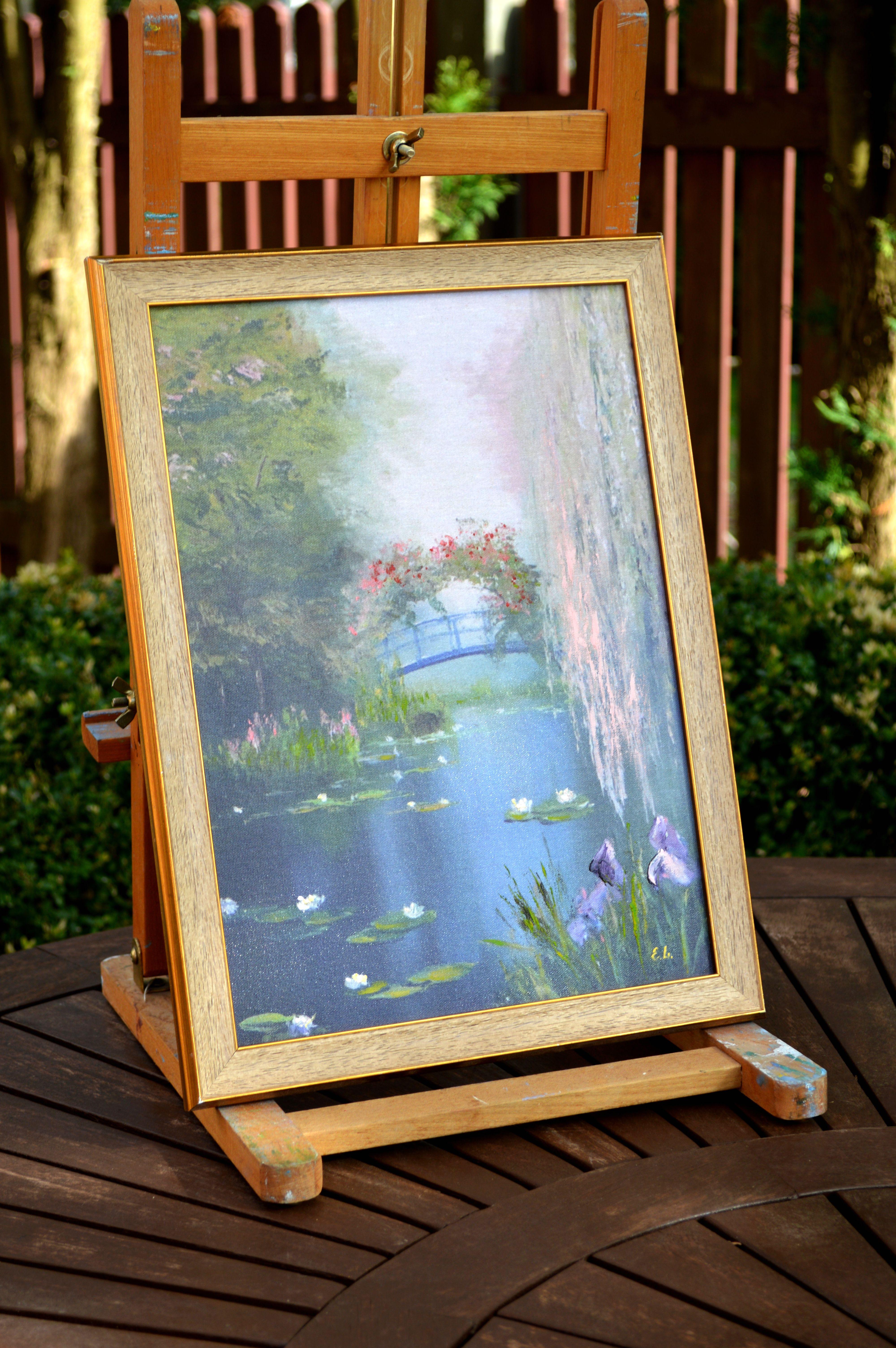 Overgrown pond - Expressionist Painting by Elena Lukina