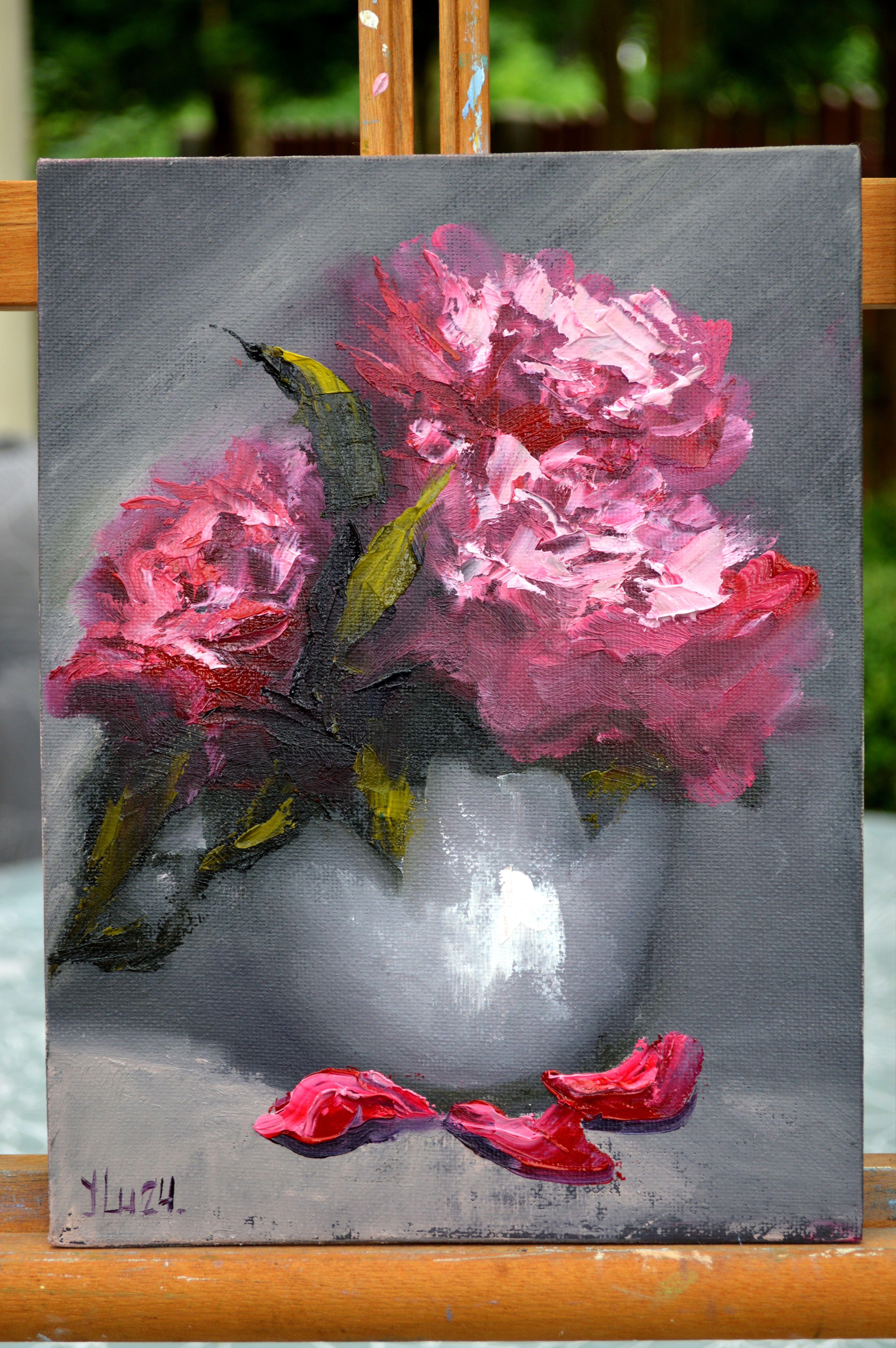 Pivoines 24X18 - Painting de Elena Lukina