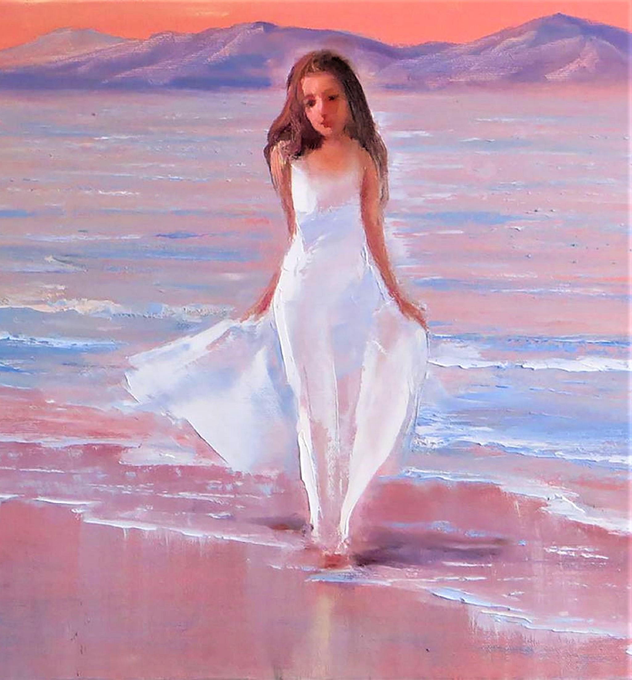 Costa rosa - Painting de Elena Lukina