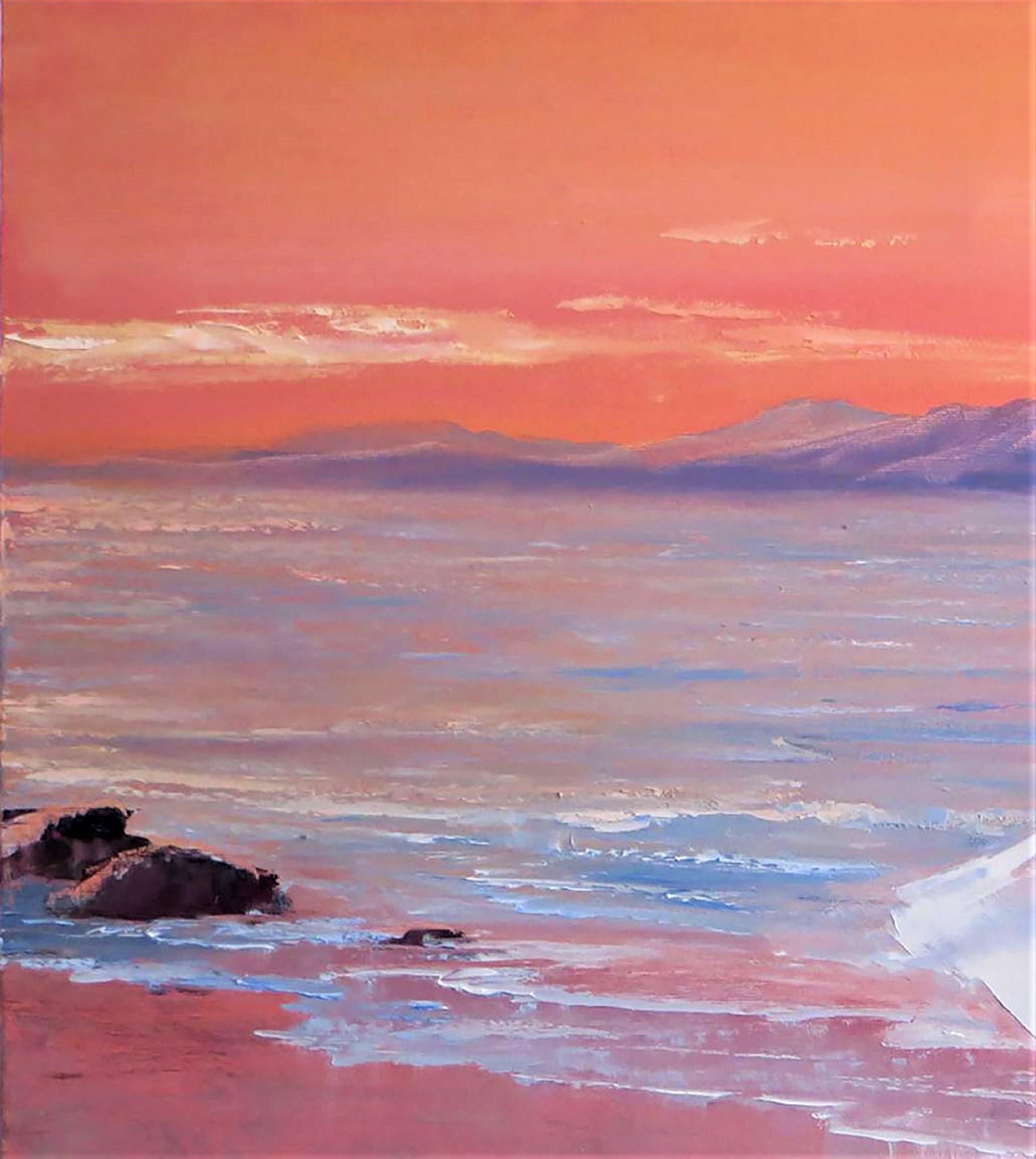 Costa rosa - Painting Expresionista de Elena Lukina