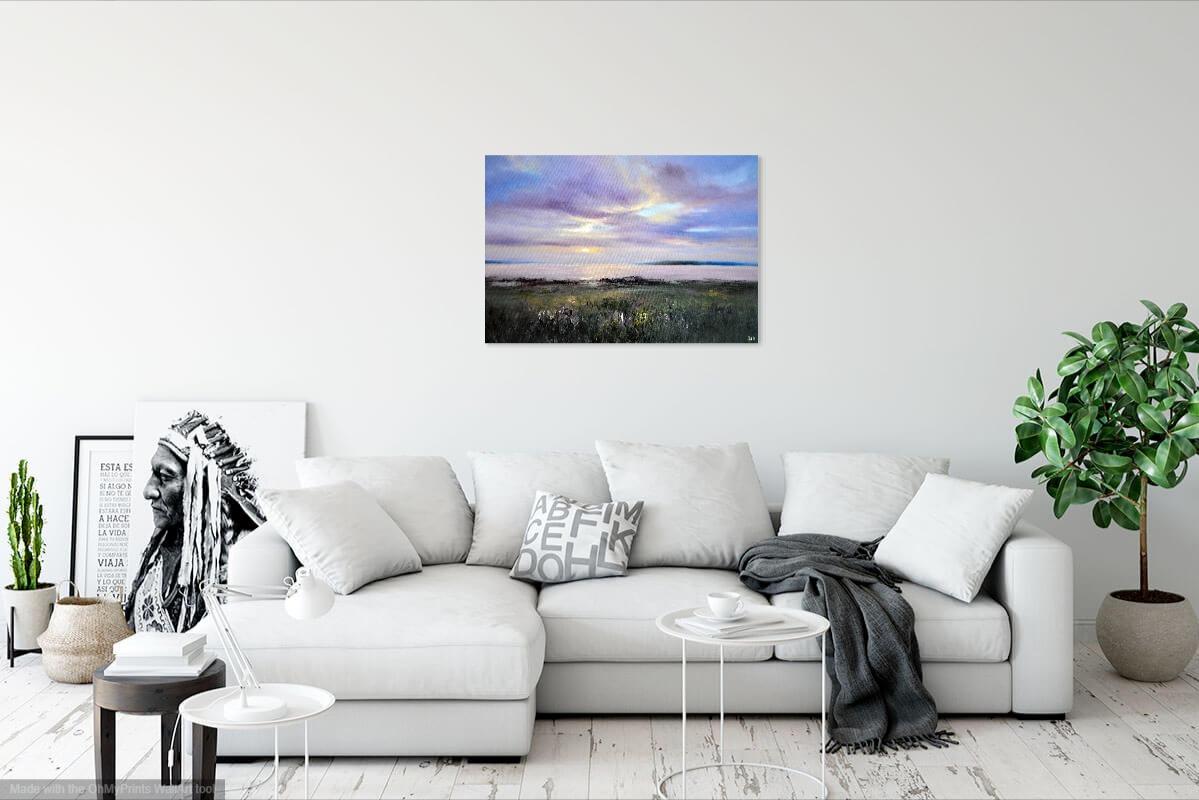 Pink sunset by the river For Sale 10
