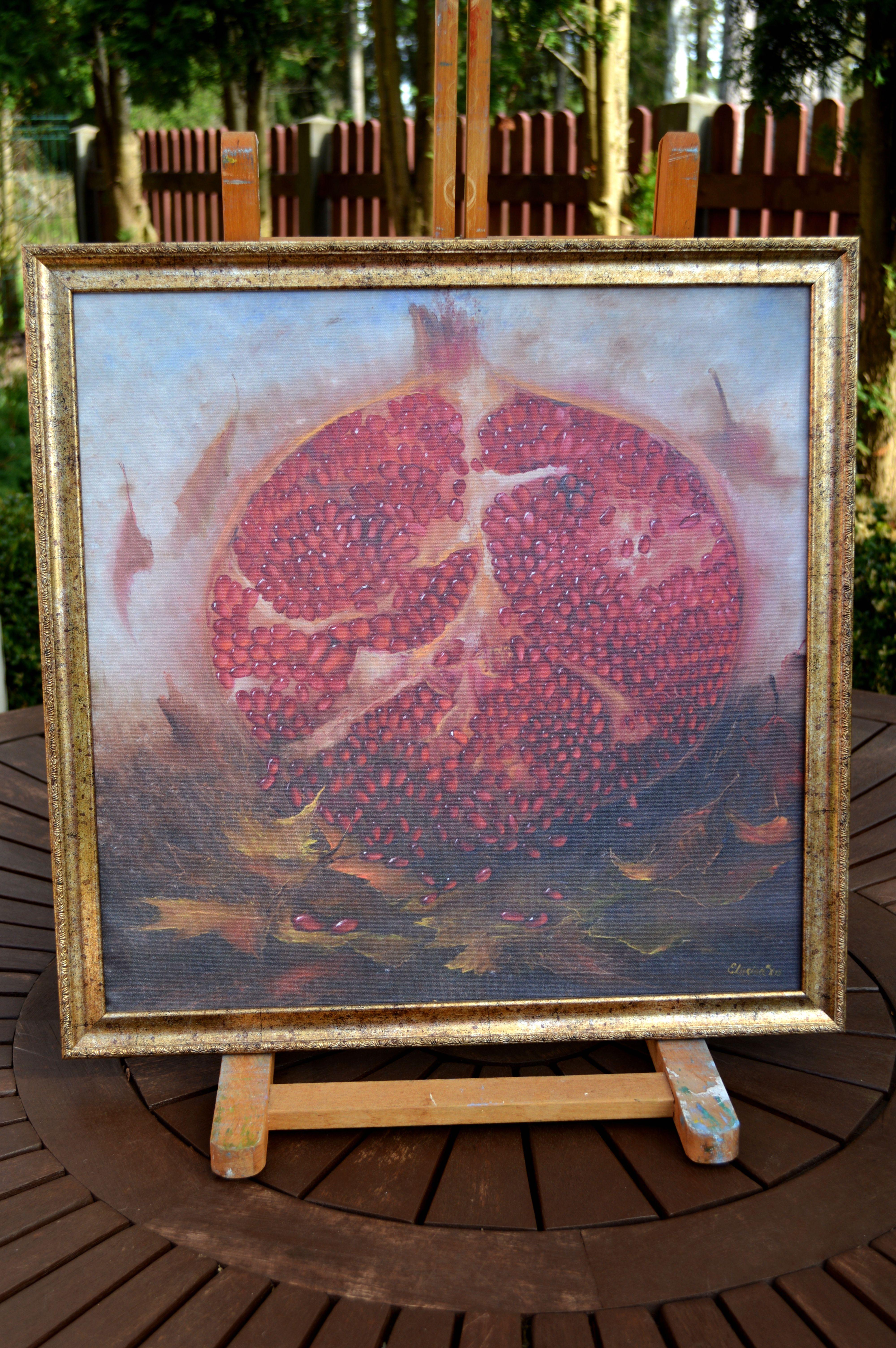 Pomegranate - Expressionist Painting by Elena Lukina