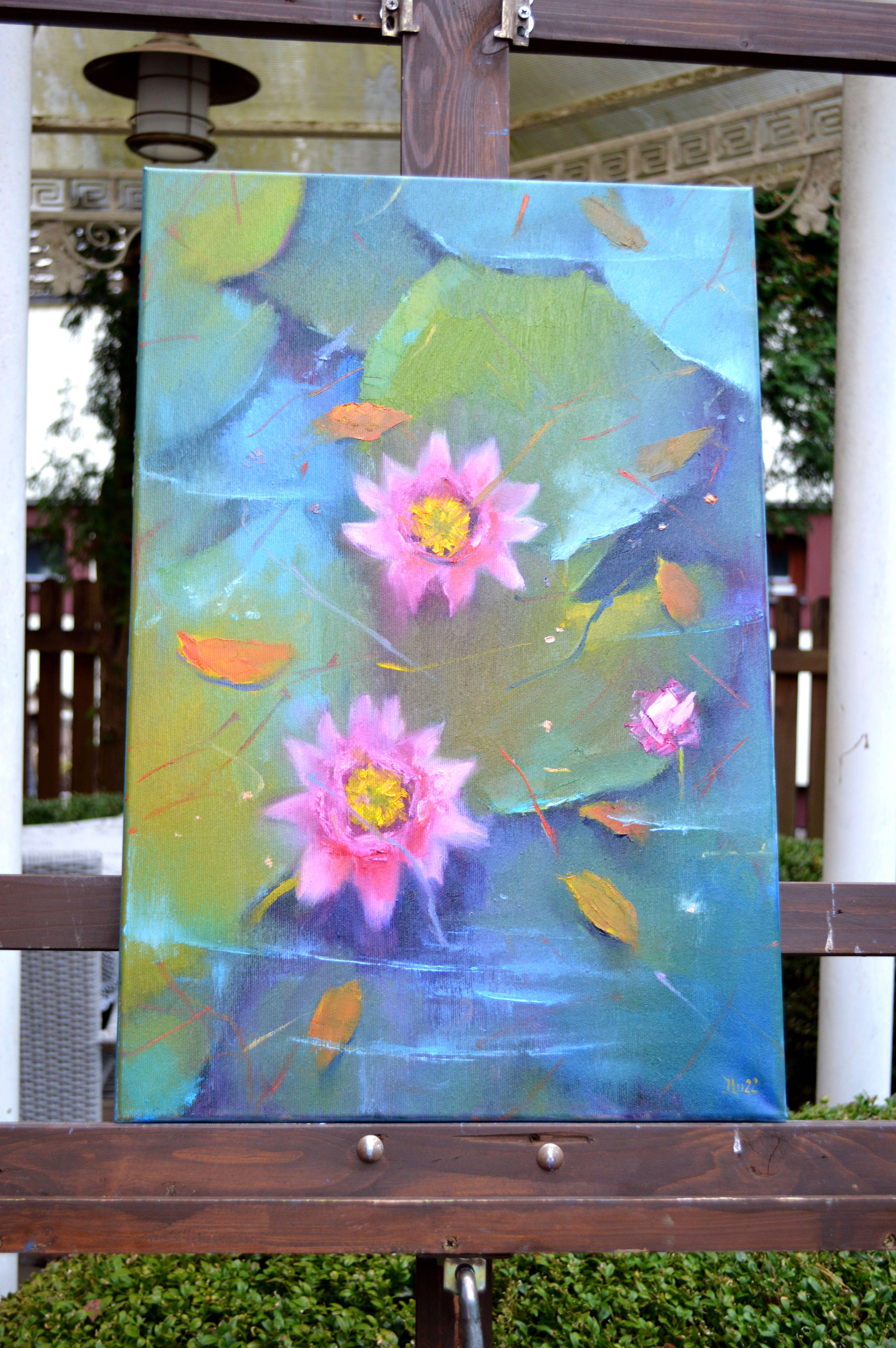 Teich 60X40 (Expressionismus), Painting, von Elena Lukina