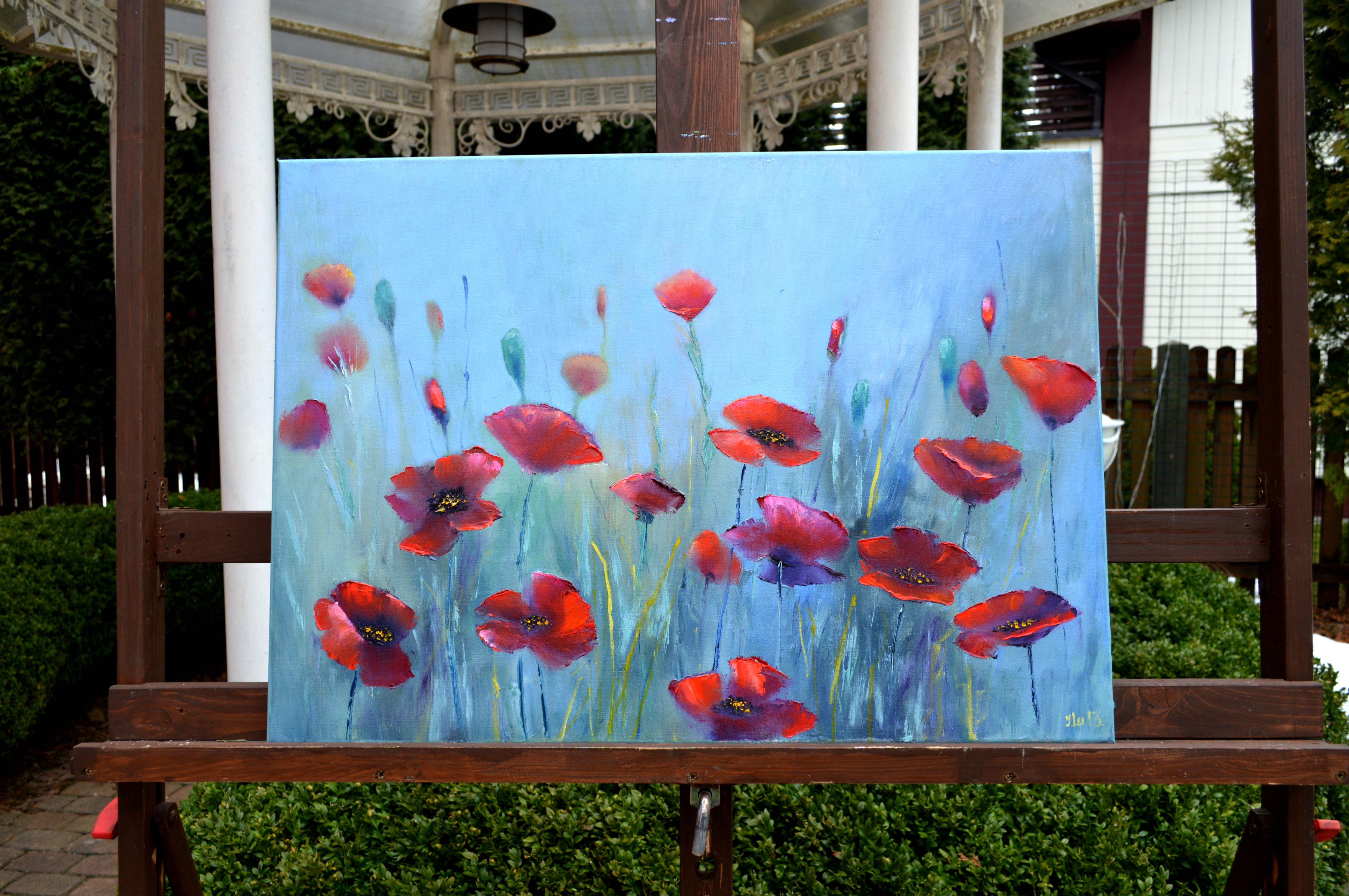 Amapolas fantasía 50X70 - Painting Expresionista de Elena Lukina
