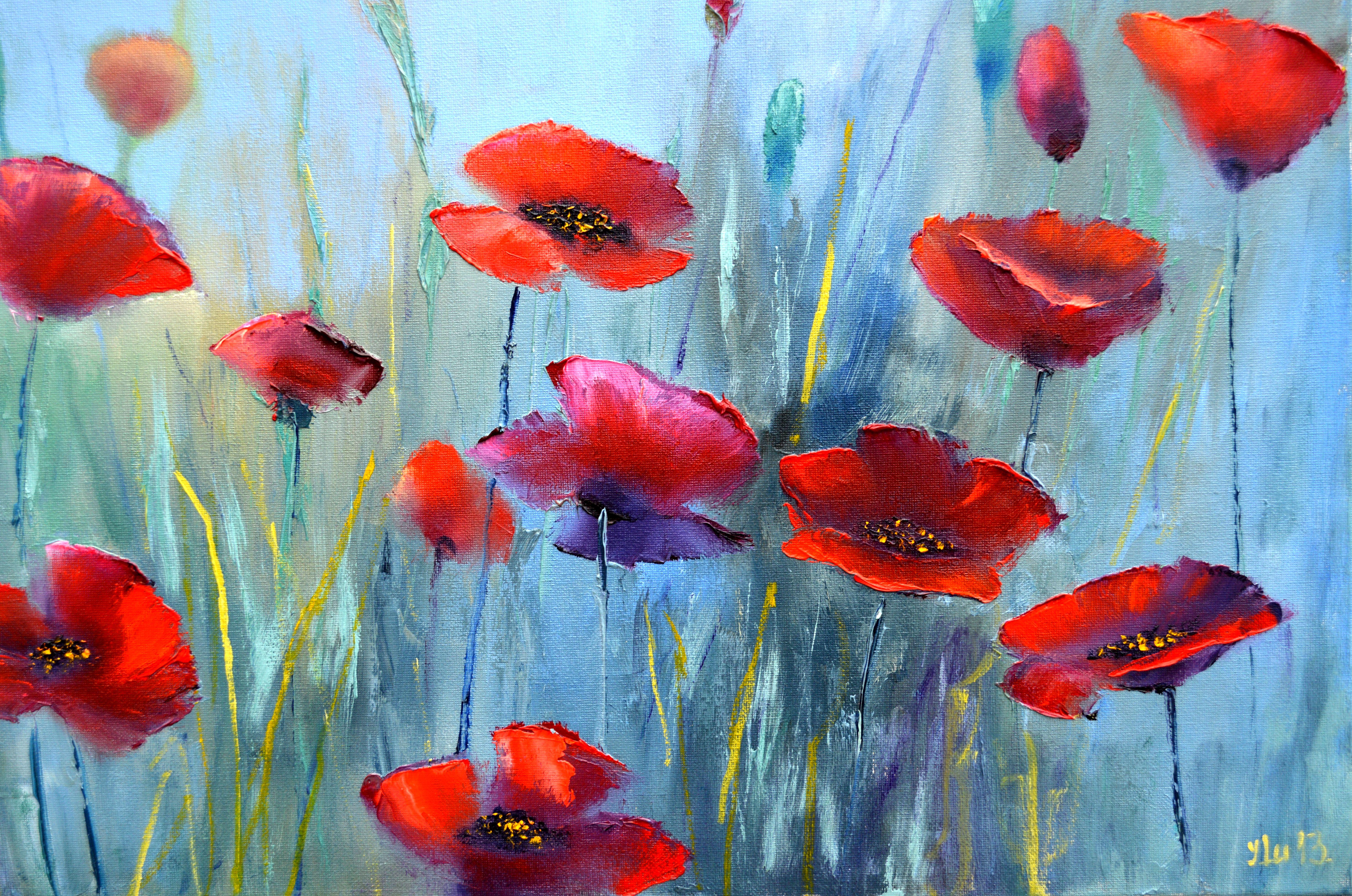 Amapolas fantasía 50X70 3