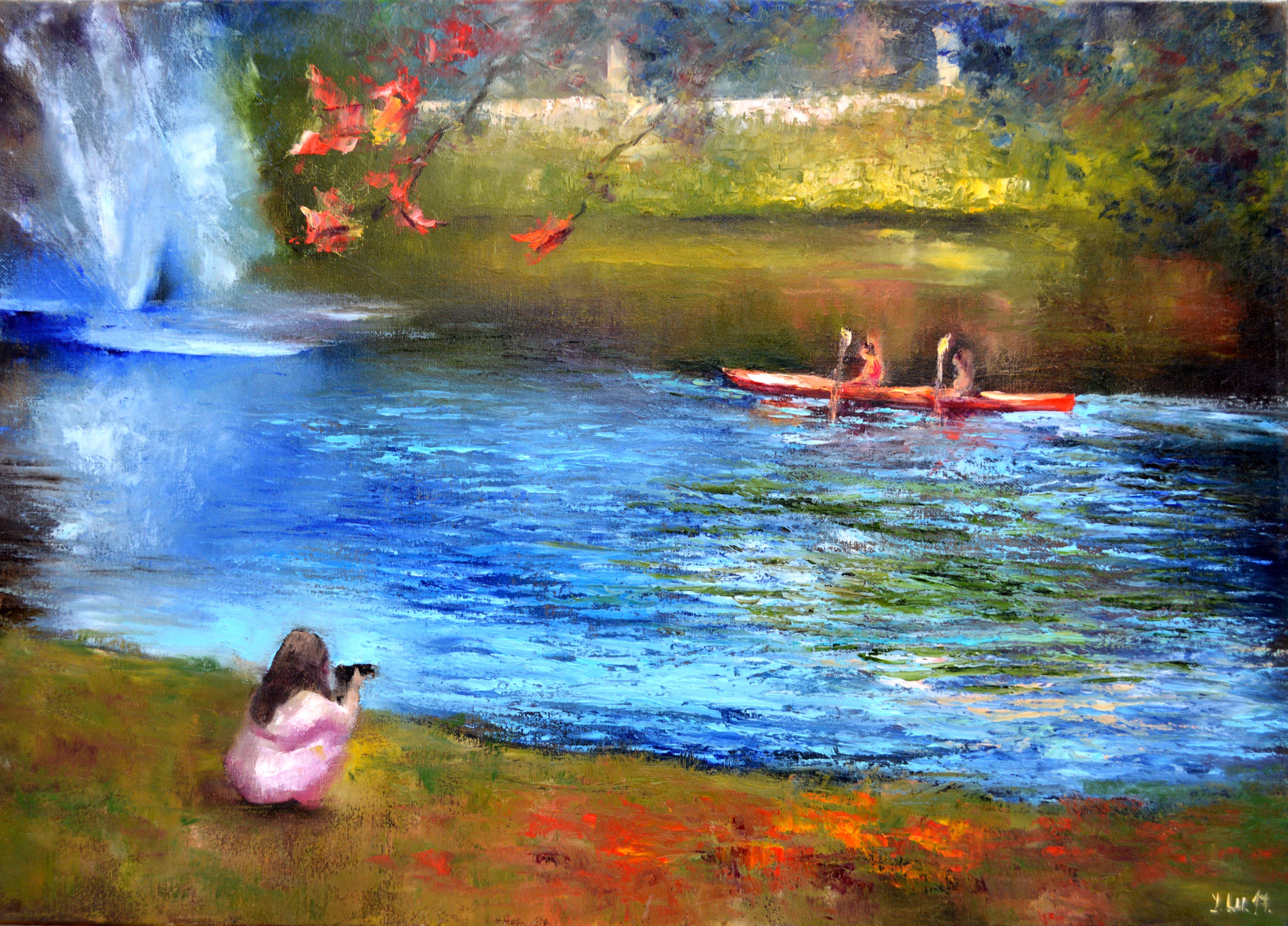 Interior Painting Elena Lukina - Fontaine dans un parc urbain