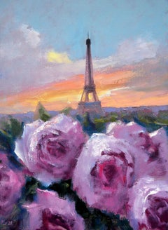 Romance in Paris 55X40 huile sur toile